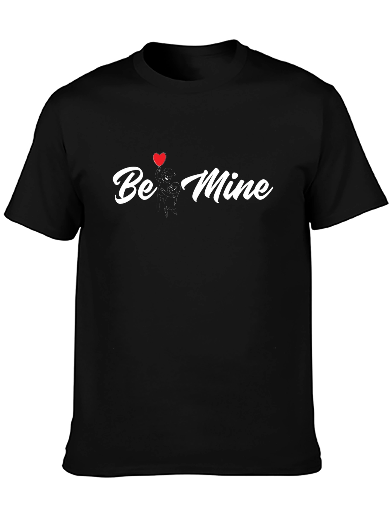 Black Be Mine Valentine's Day Graphic Tee view 3