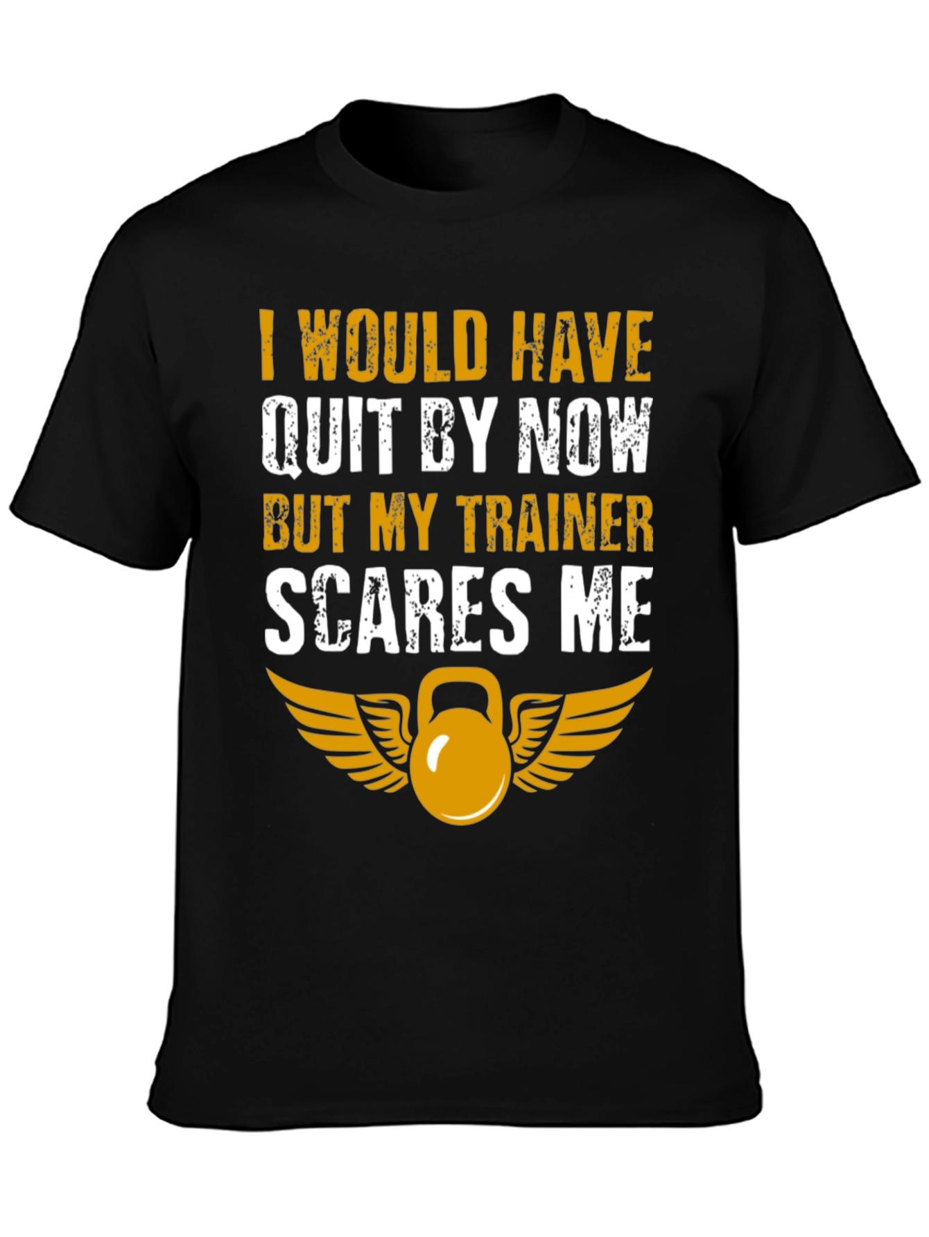 Black Funny Trainer T-Shirt - I Would Have Quit view 3