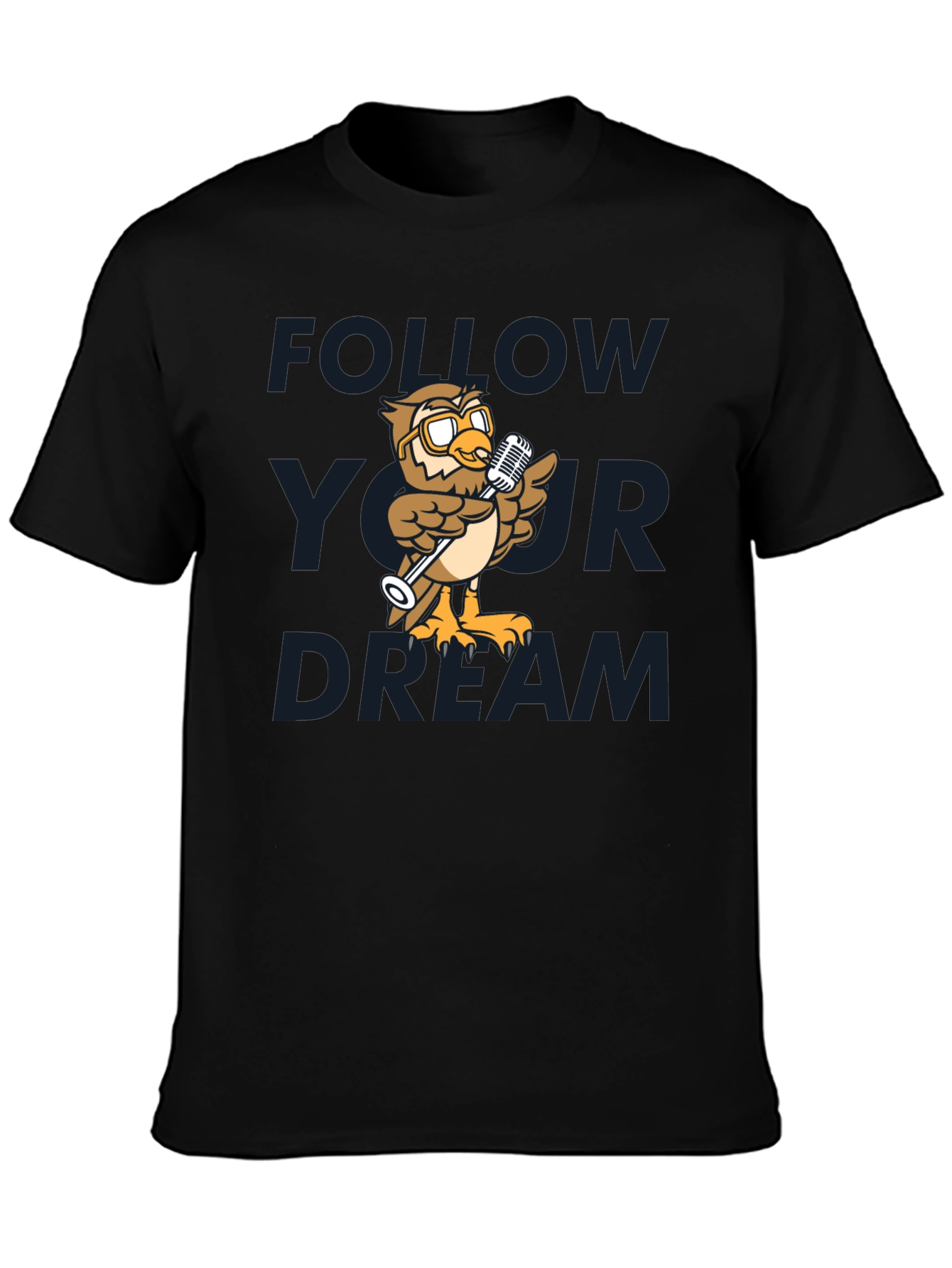 Black Follow Your Dream Owl T-Shirt view 3