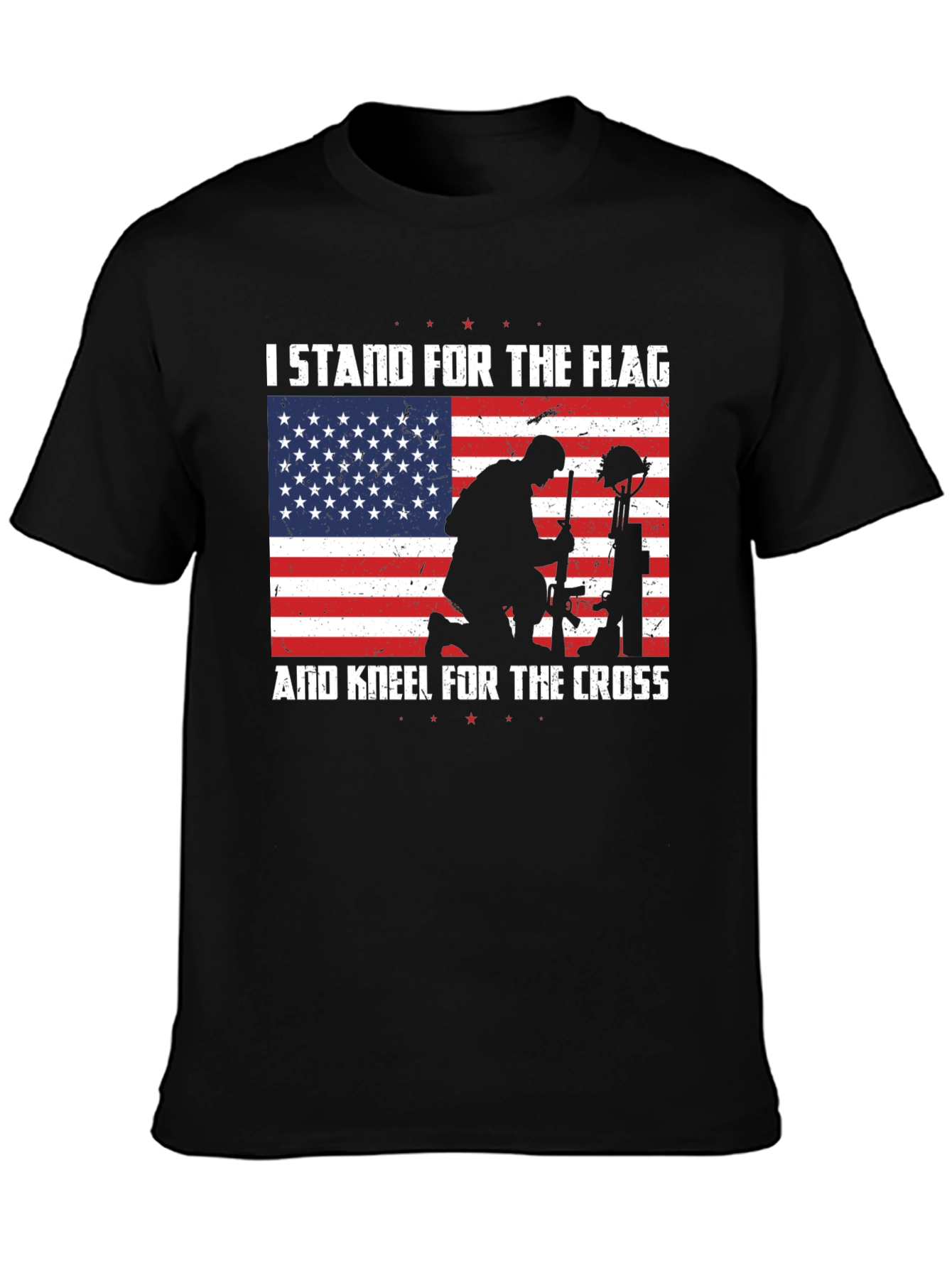 Black I Stand For The Flag T-Shirt view 3