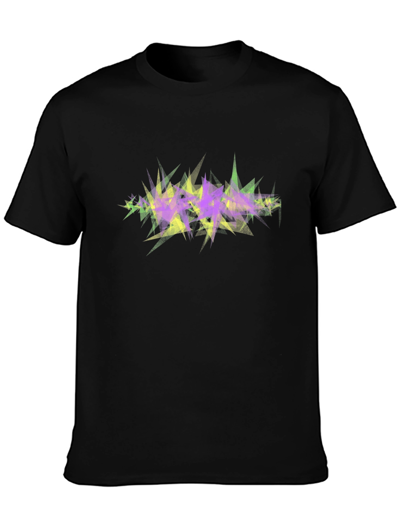 Black Abstract Graphic Print Black T-Shirt view 3