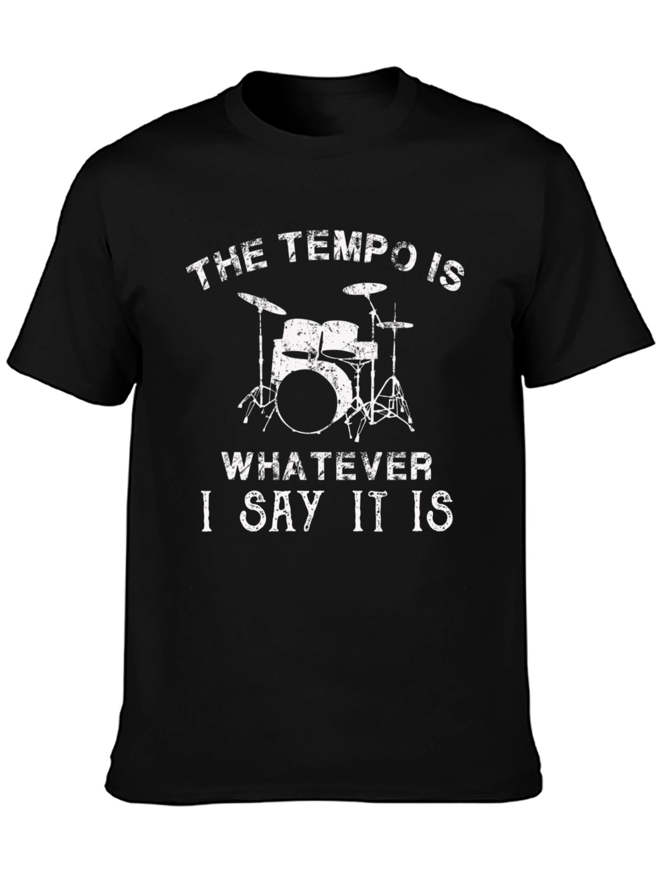 Black Tempo Drummer Graphic Tee - Black view 3