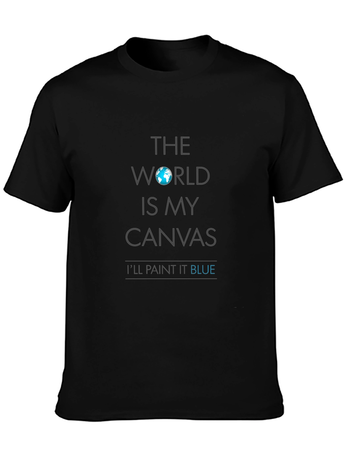 Black The World Is My Canvas Graphic Tee view 3