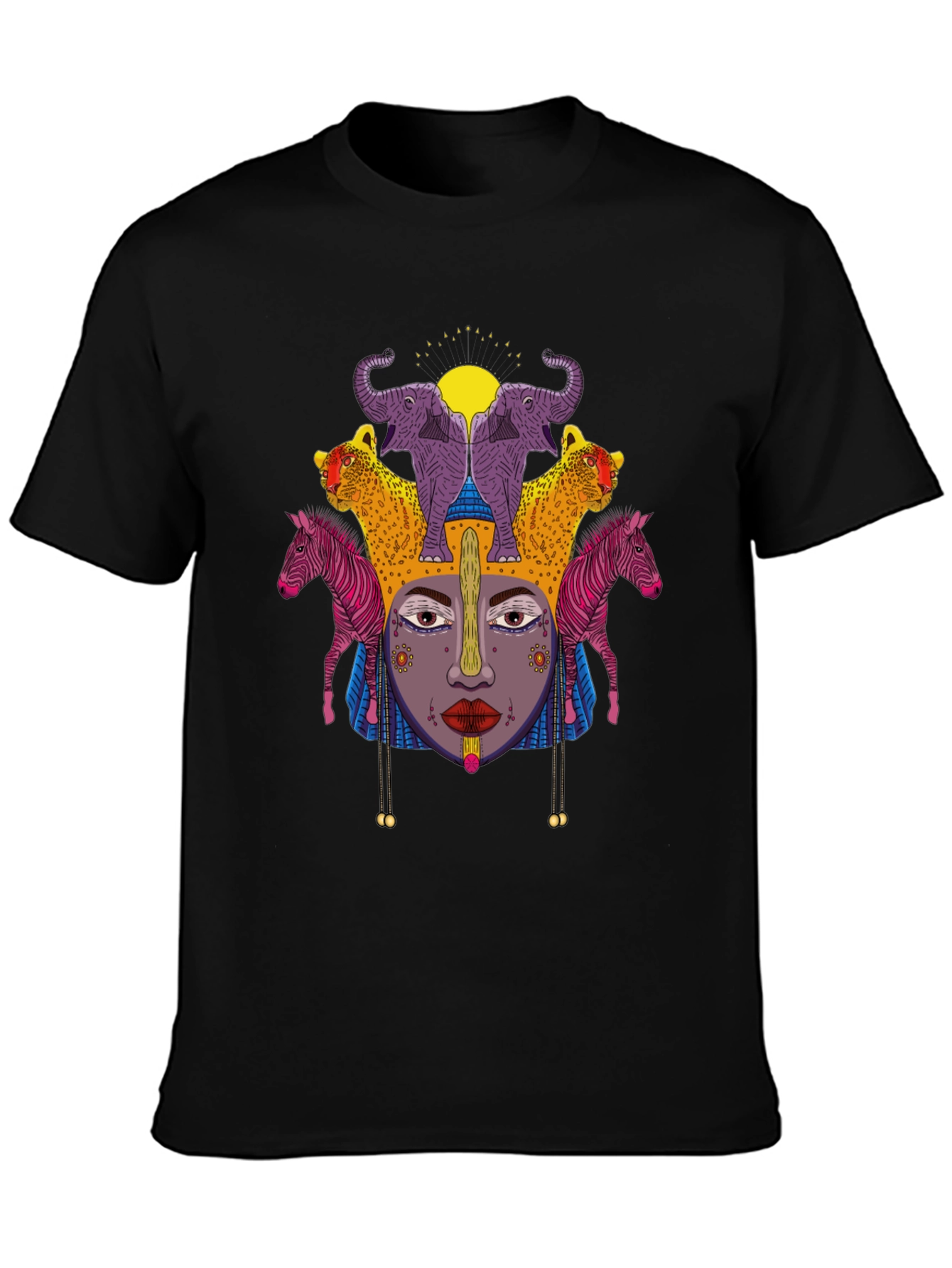 Black African Queen Graphic T-Shirt view 3