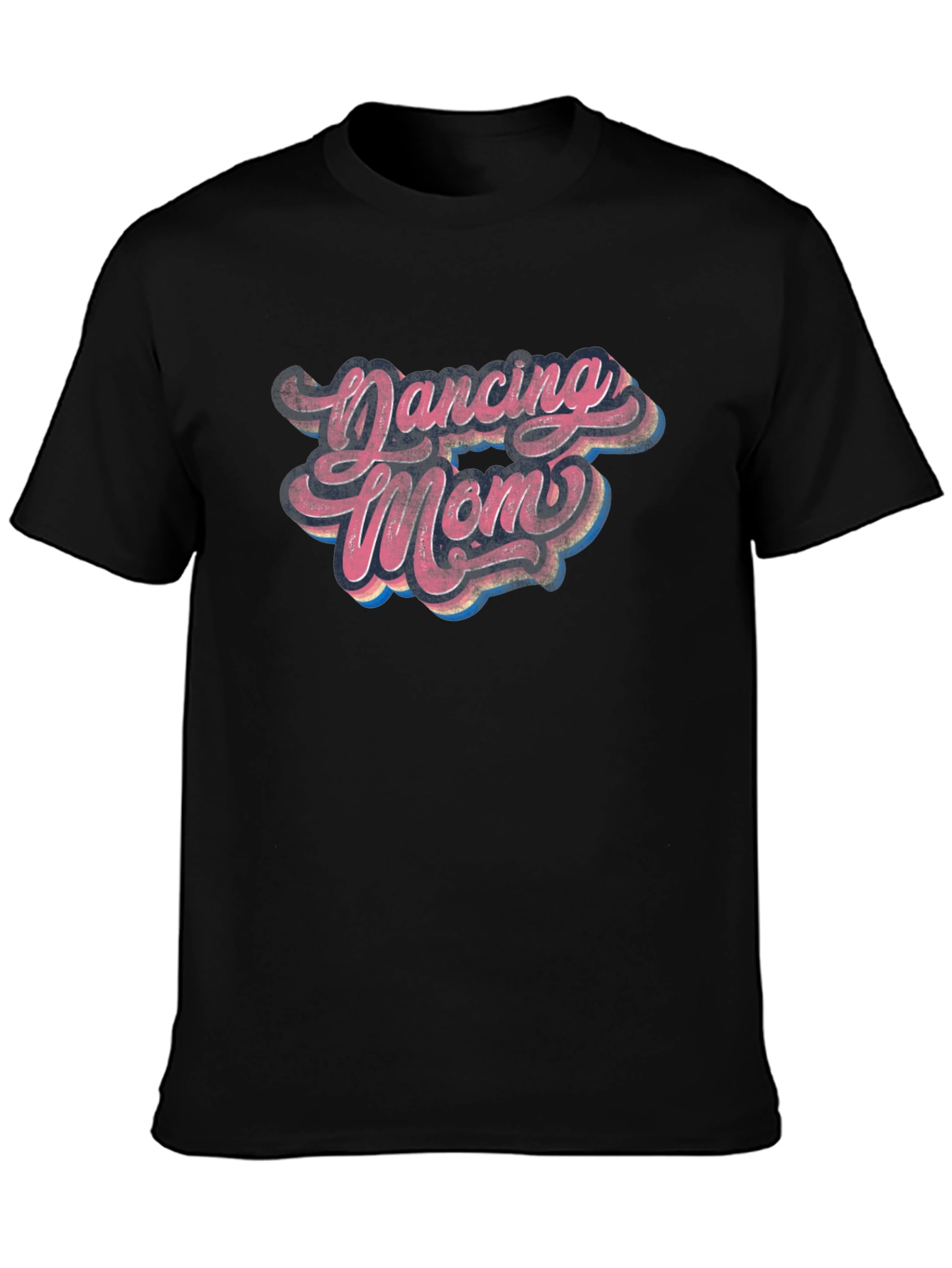 Black Dancing Mom Retro T-Shirt - Black view 3