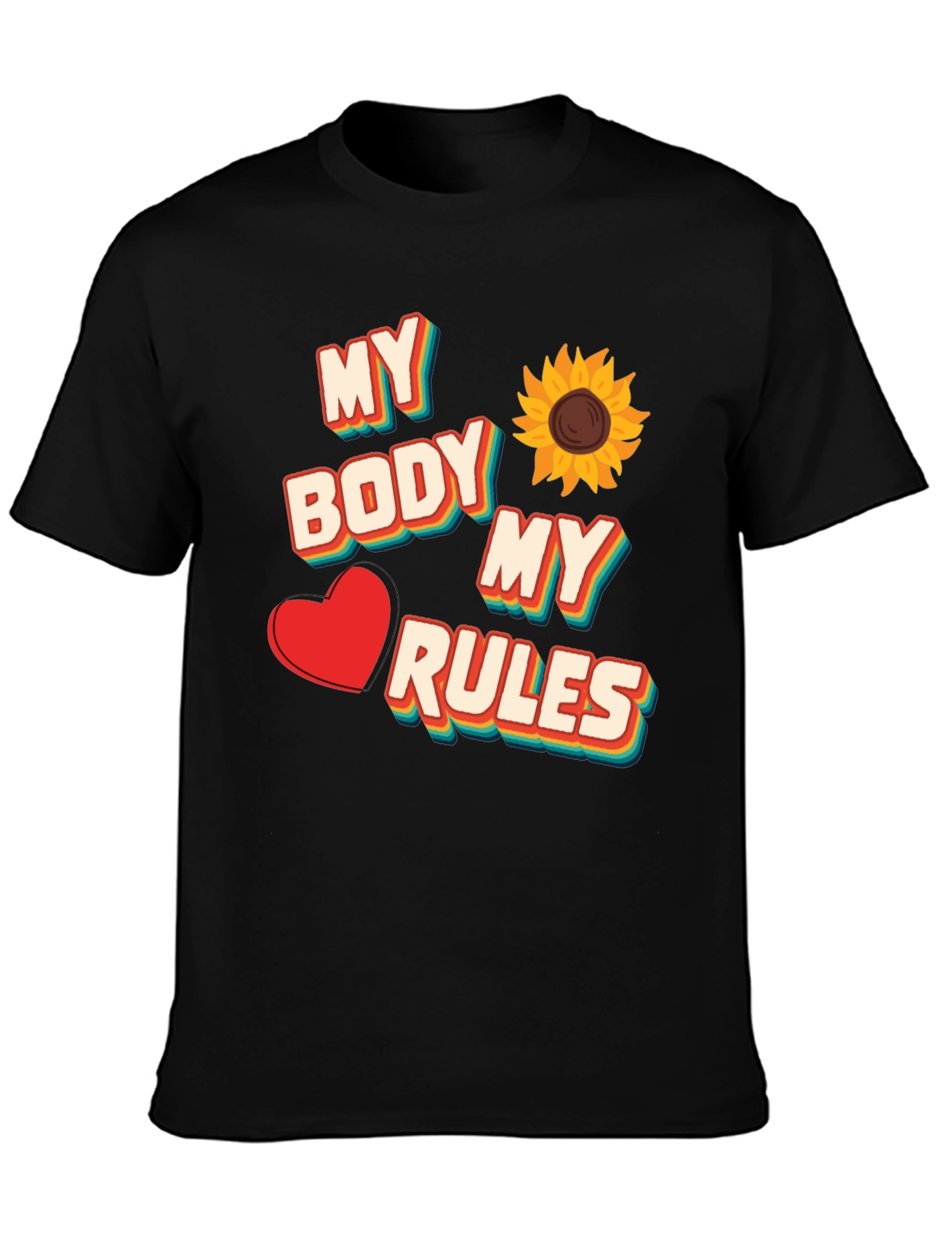 Black My Body My Rules Graphic Tee view 3