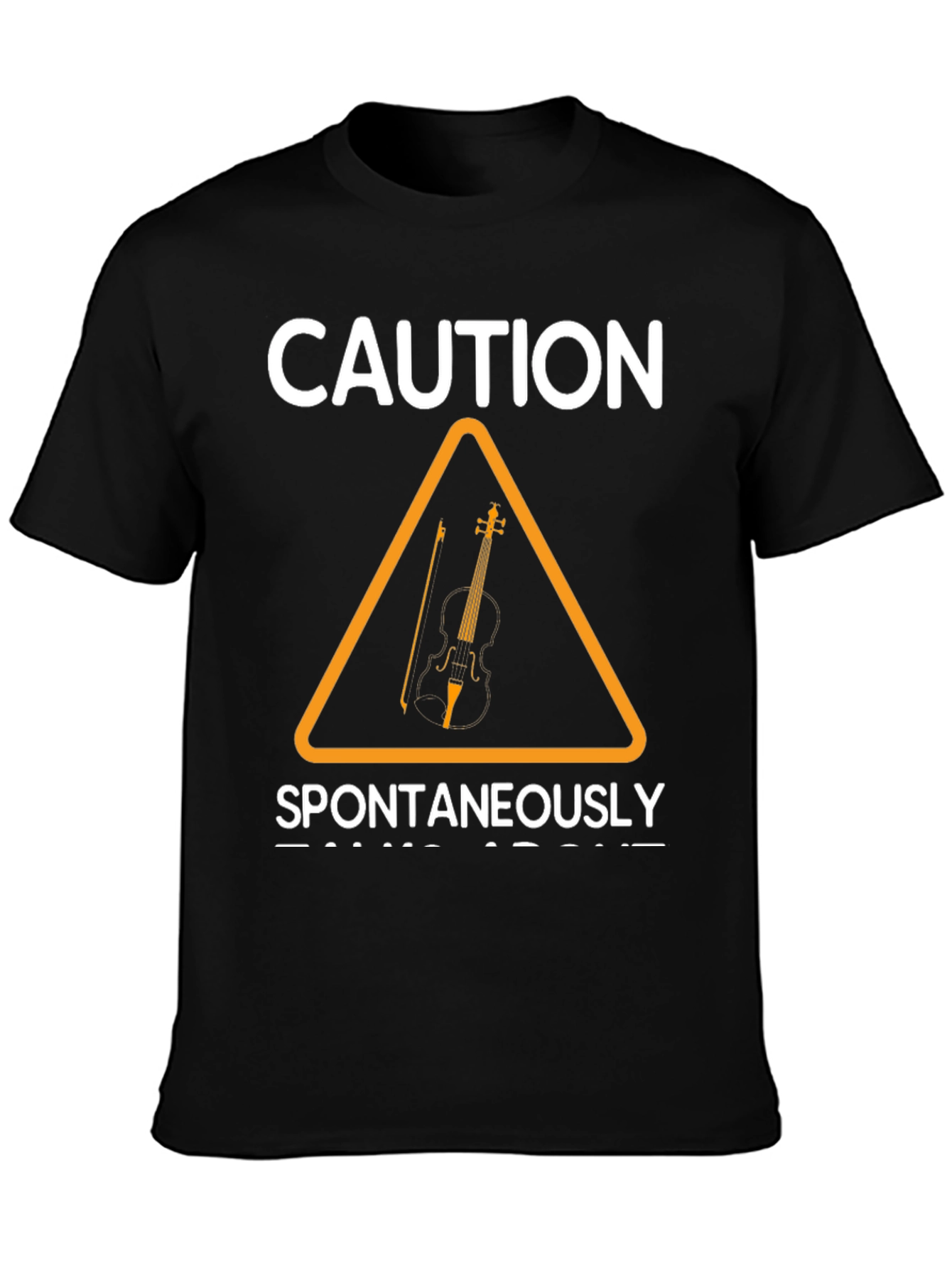Black Caution Spontaneously Breaks Into Song T-Shirt view 3