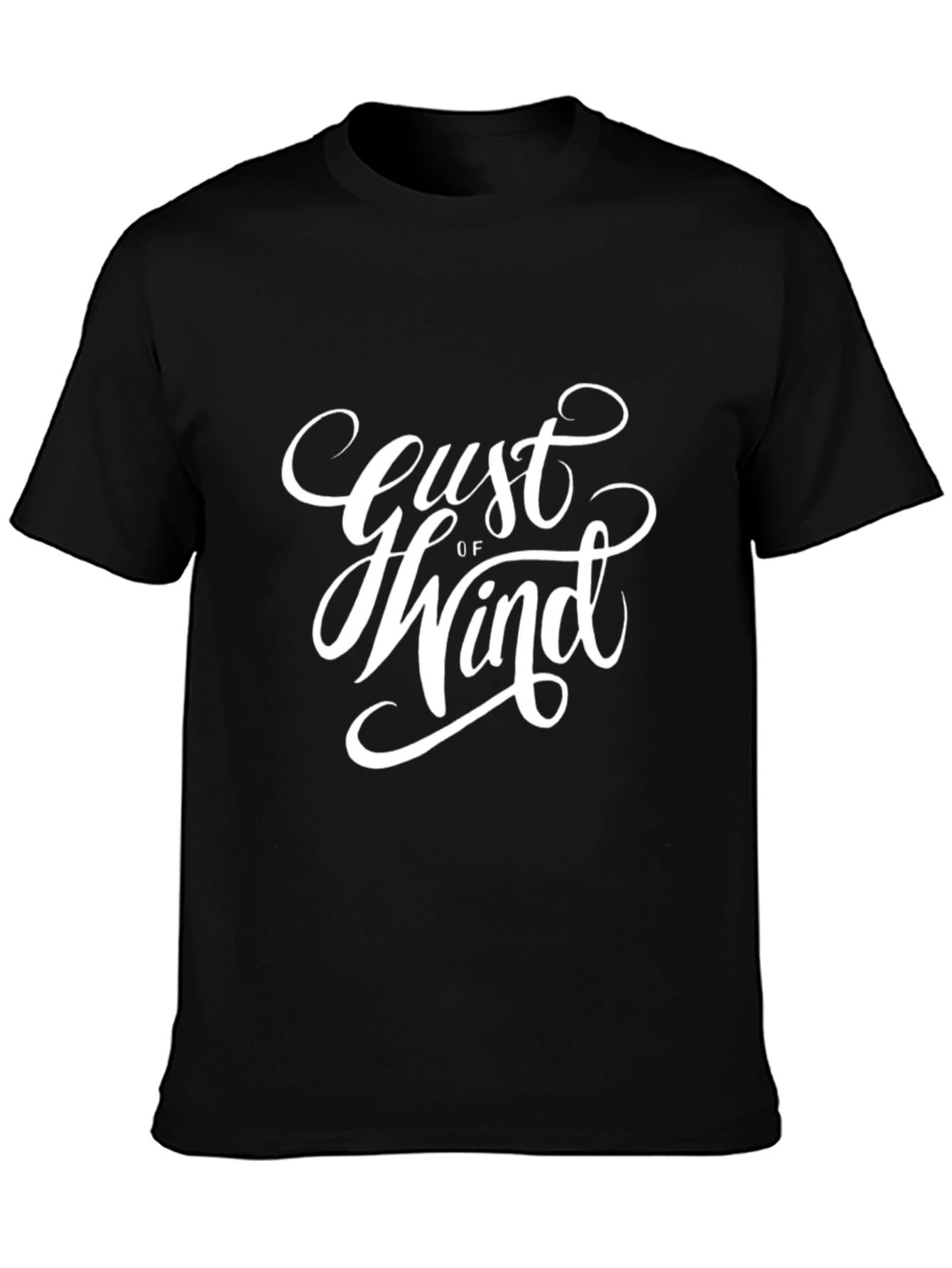 Black Gust of Wind Graphic T-Shirt - Black view 3