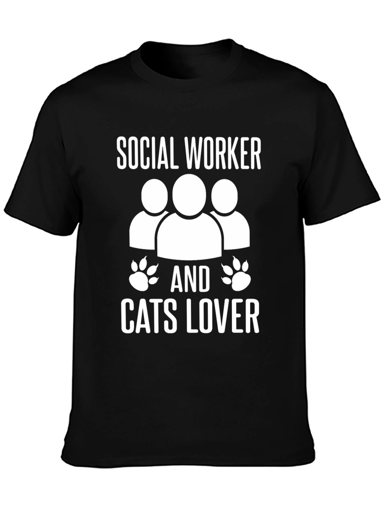 Black Social Worker & Cats Lover T-Shirt - Unisex view 3