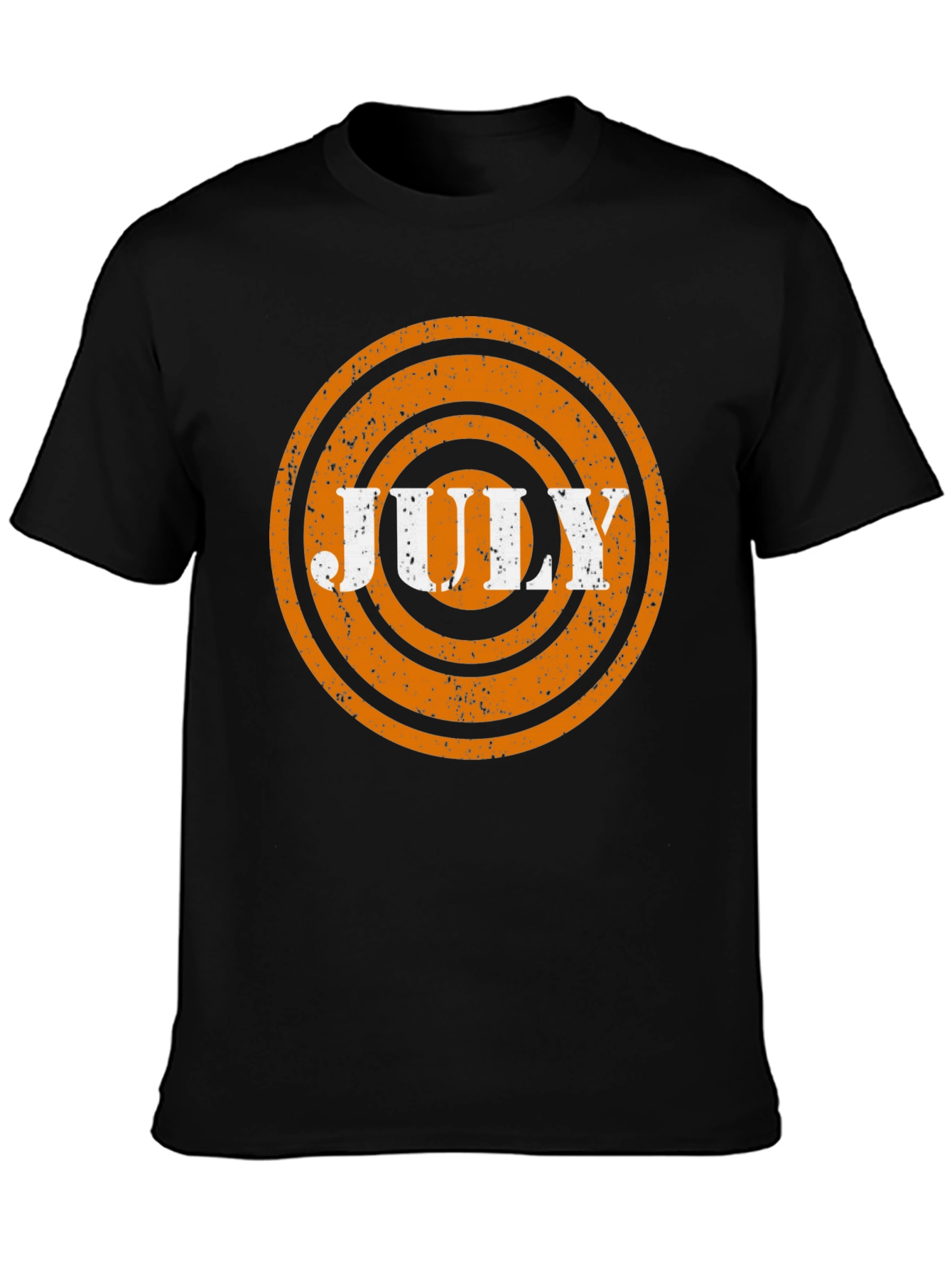 Black July Graphic Tee - Retro Circle Design view 3