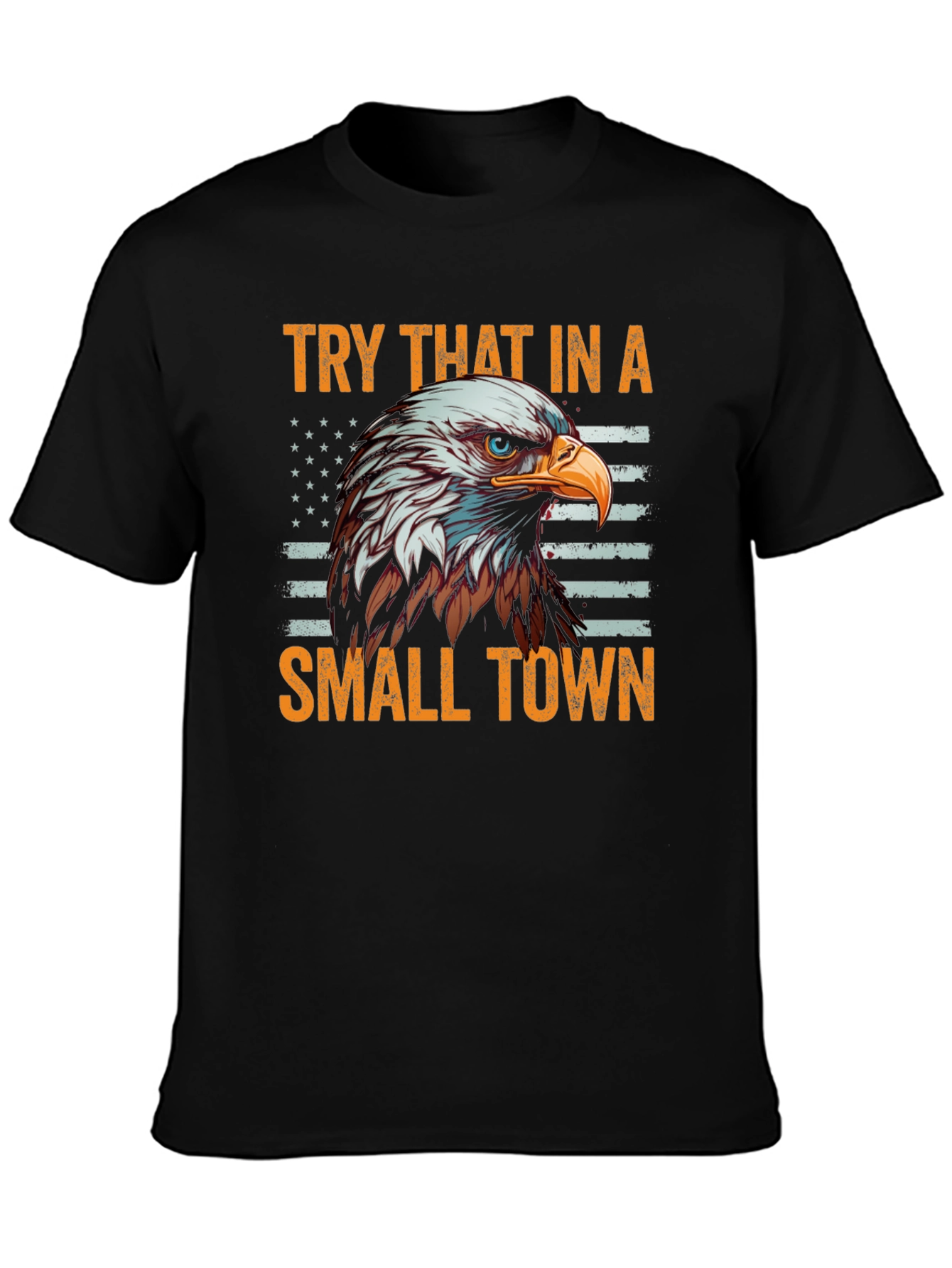 Black Patriotic Eagle Graphic Tee - Small Town Pride view 3