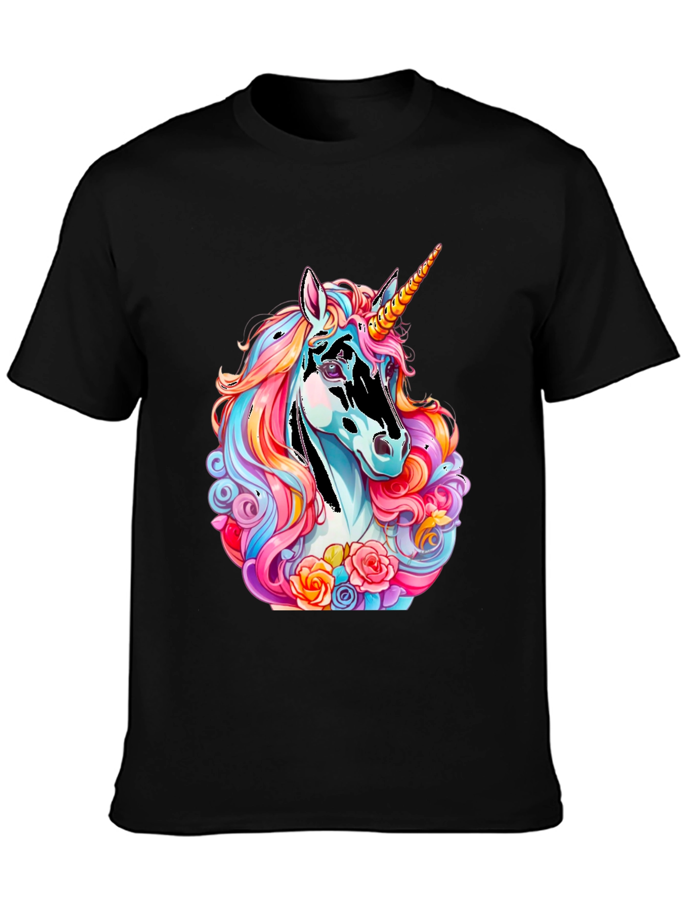 Black Unicorn Graphic T-Shirt view 3