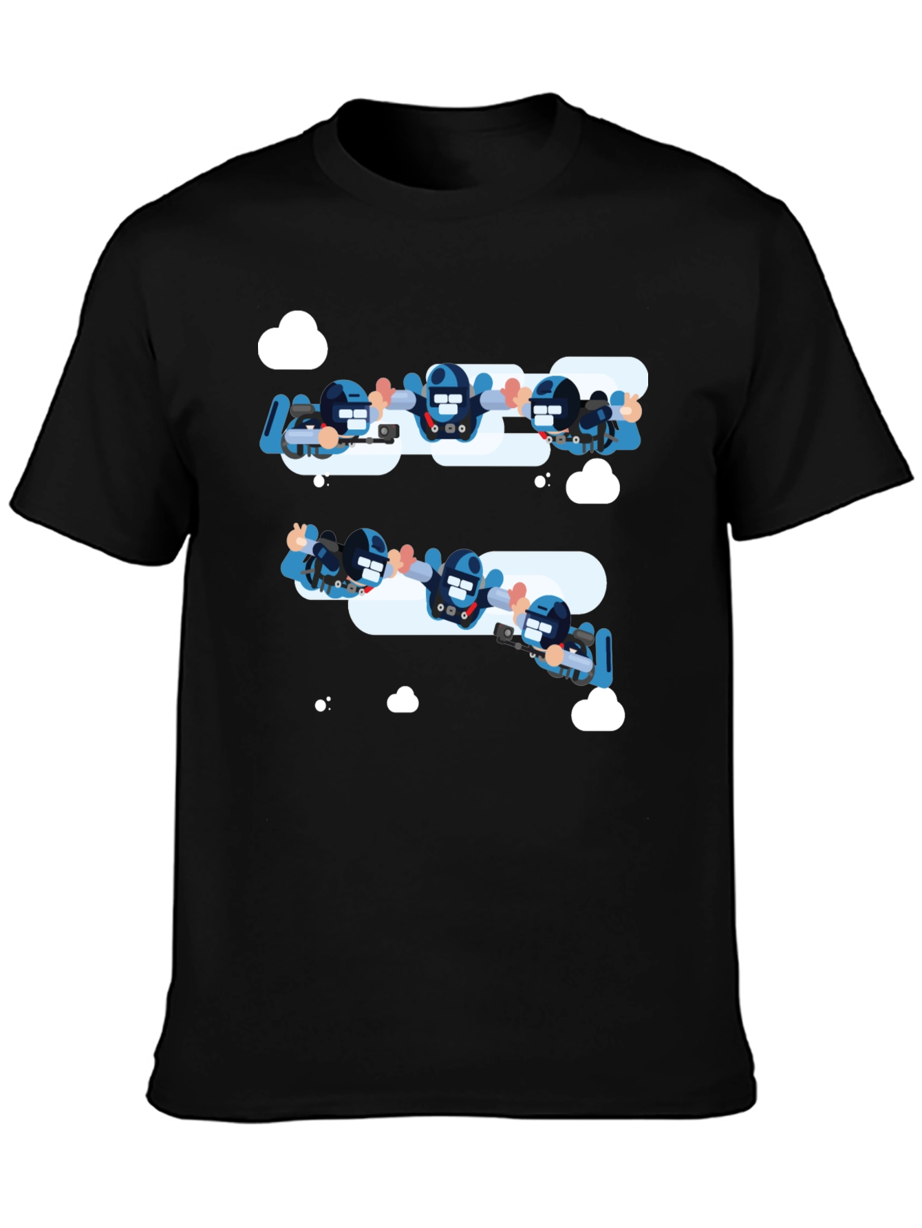 Black Skydiving Squad Black T-Shirt view 3