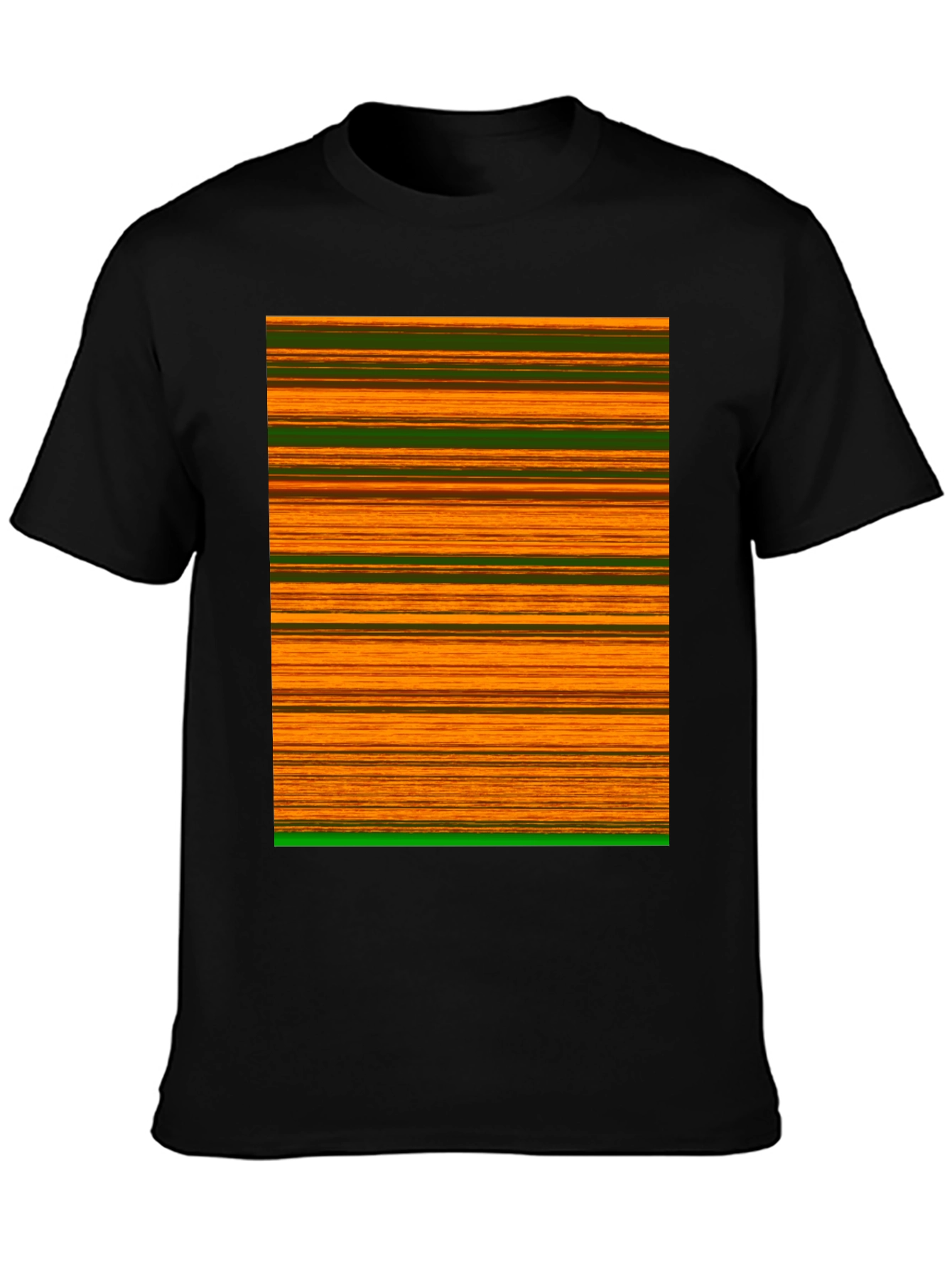 Black Striped Graphic Tee view 3