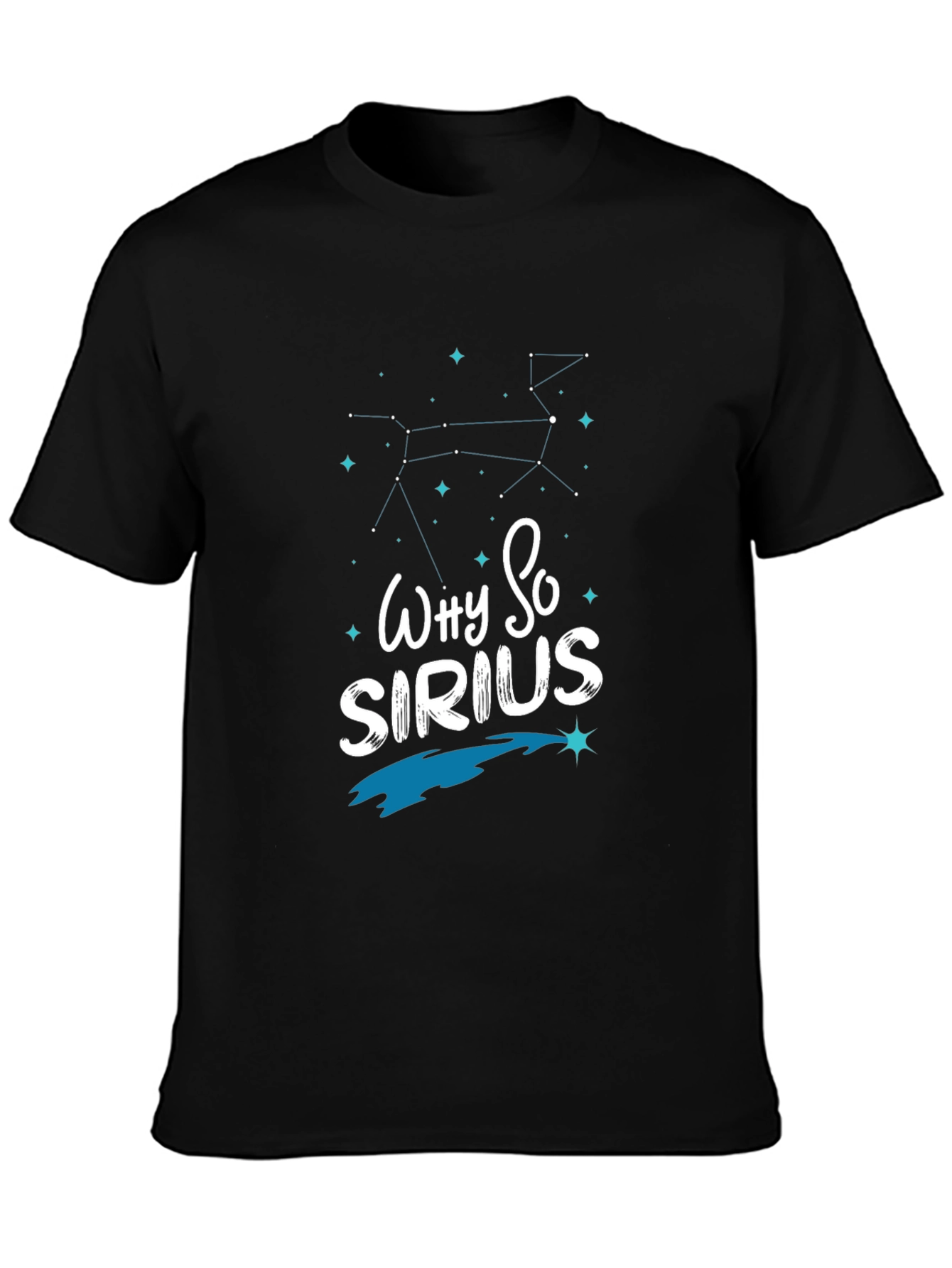 Black Why So Sirius Men's Black Graphic Tee view 3