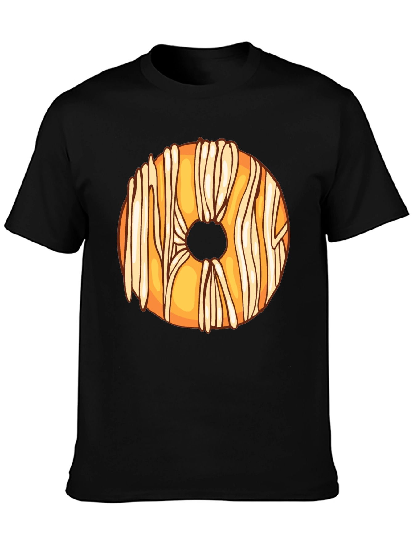 Black Donut Lover Black T-Shirt view 3