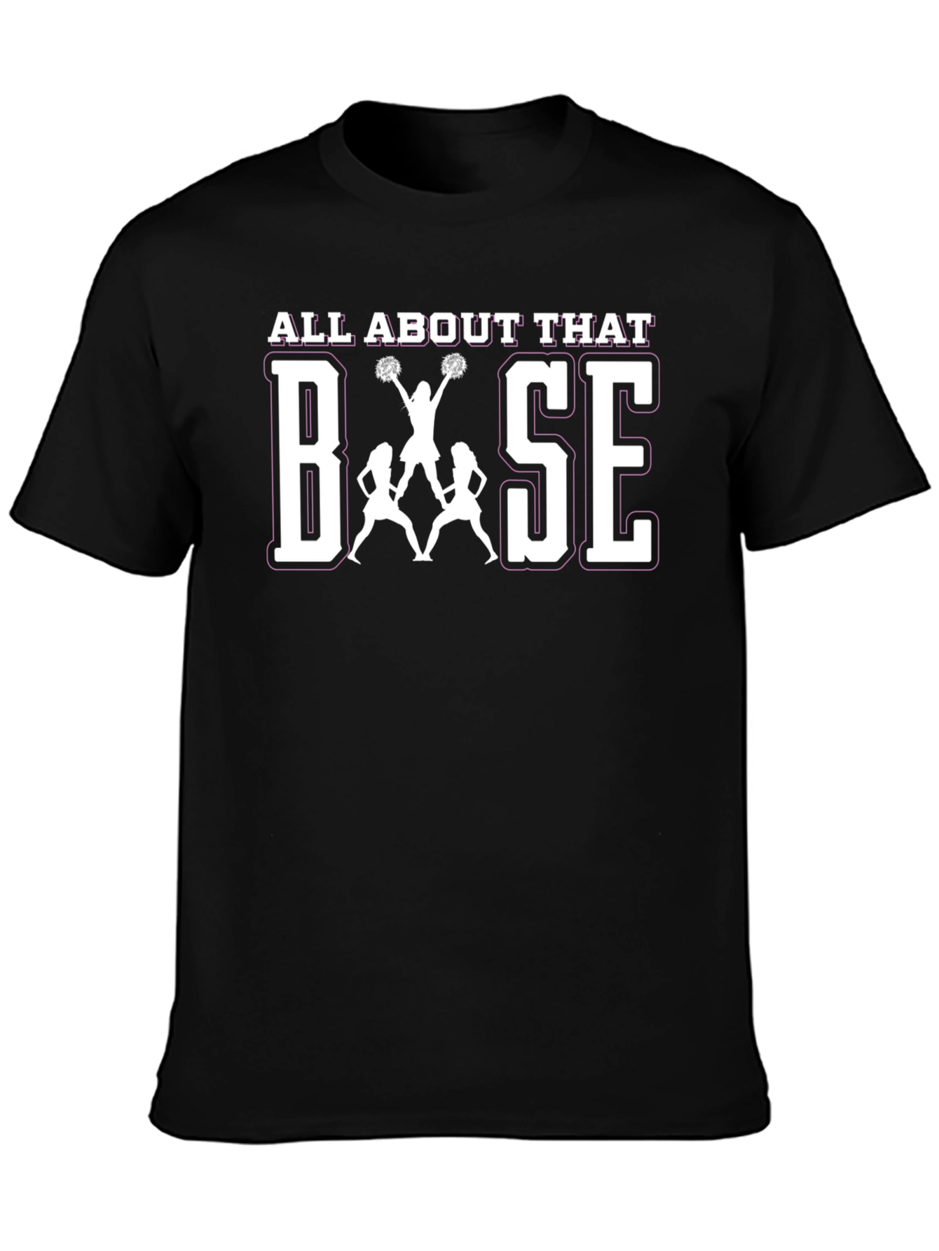 Black Cheerleading All About That Base Graphic Tee view 3