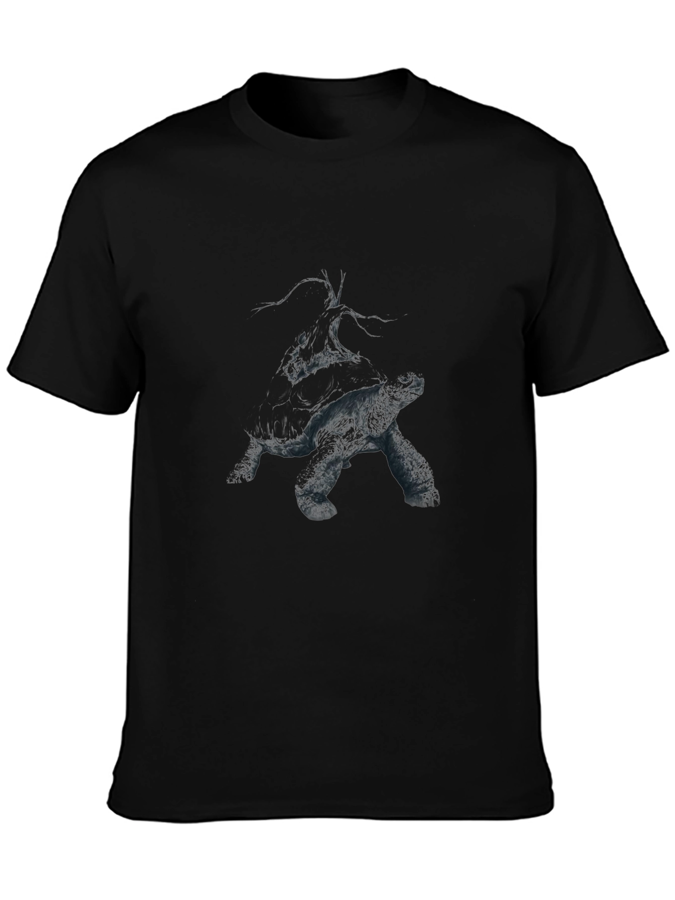 Black Turtle Graphic Black T-Shirt view 3