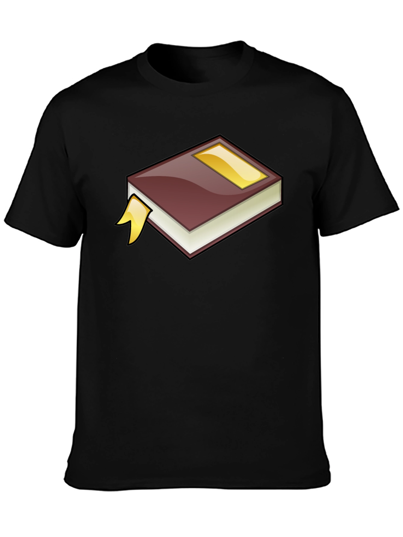 Cartoon Book Graphic Tee - Black Cotton T-Shirt - 3