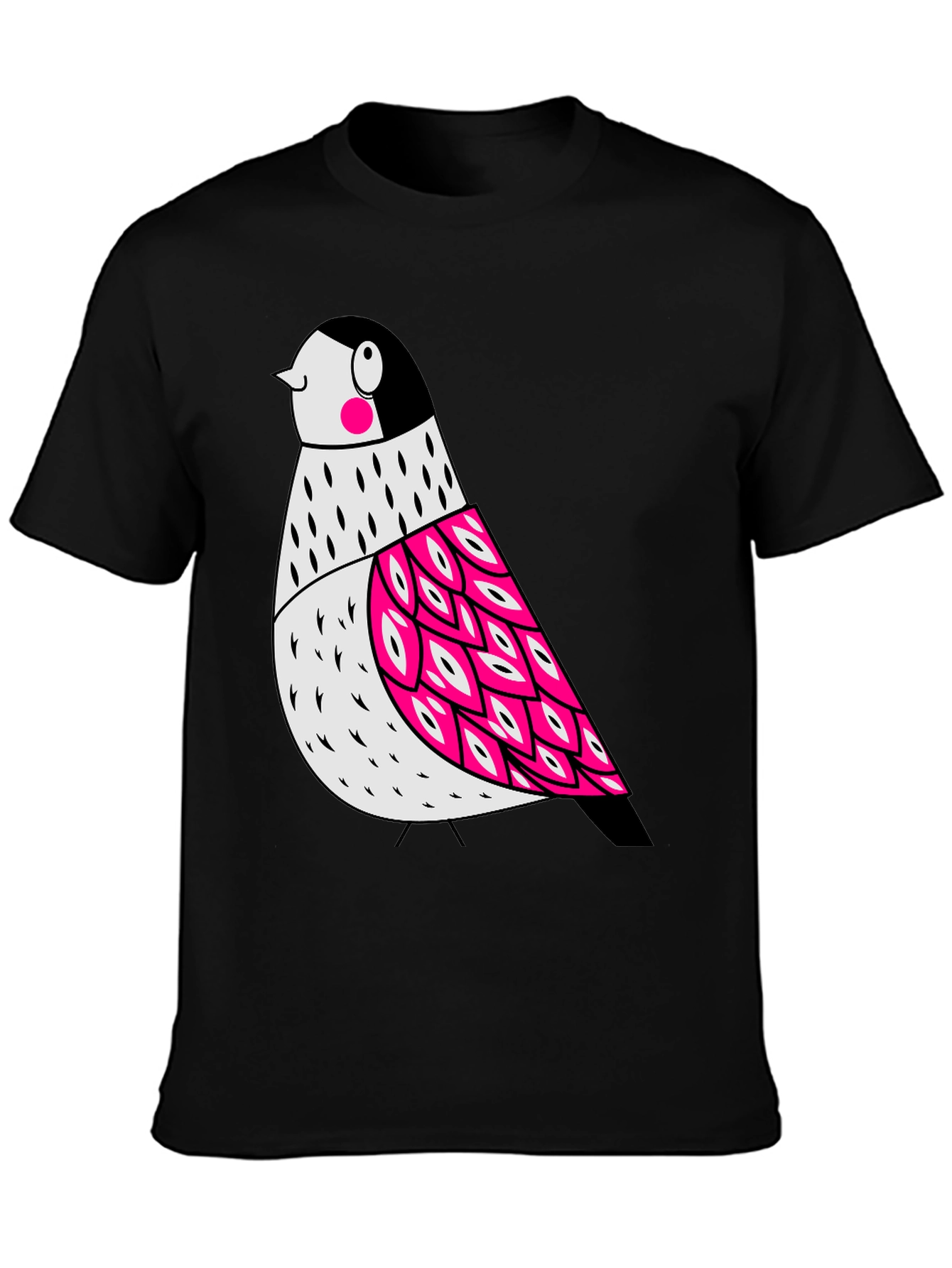 Black Bird Graphic Black T-Shirt view 3