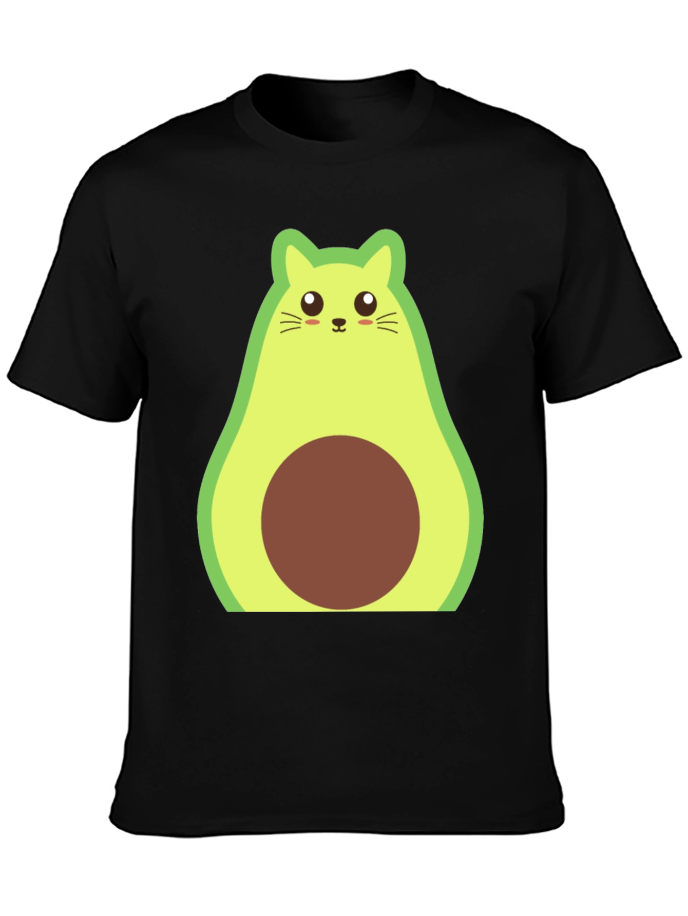 Black Avocado Cat Graphic Tee - Men's Black T-Shirt view 3