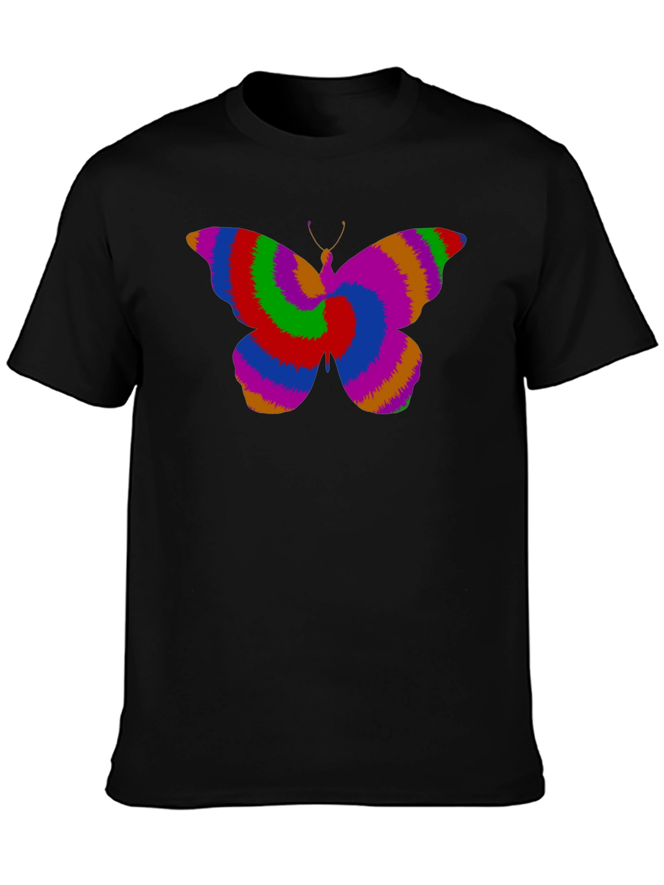 Black Psychedelic Butterfly Graphic Tee view 3