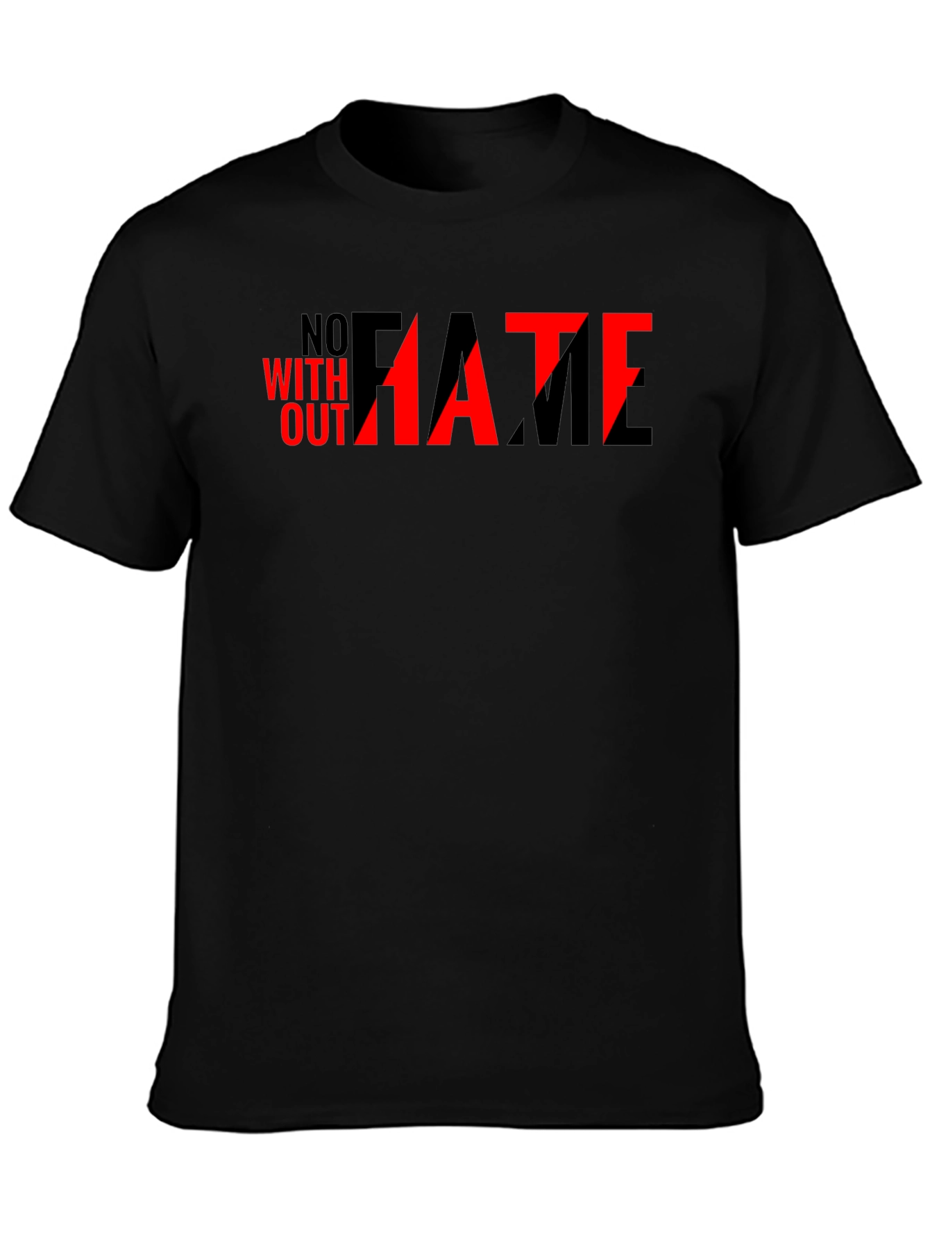 Black No Hate Without Fame Graphic Tee view 3