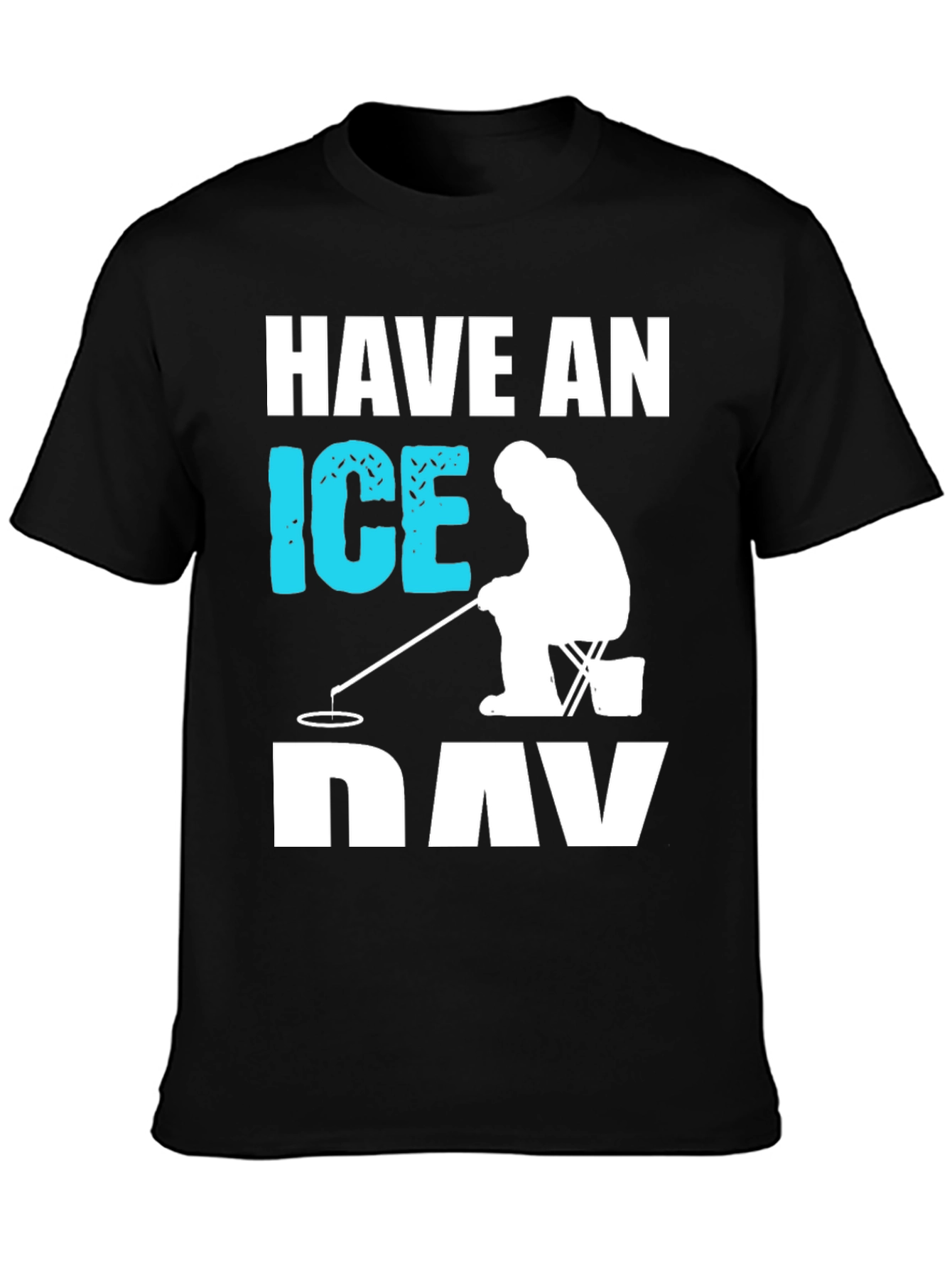 Black Have an Ice Day Black Graphic T-Shirt view 3