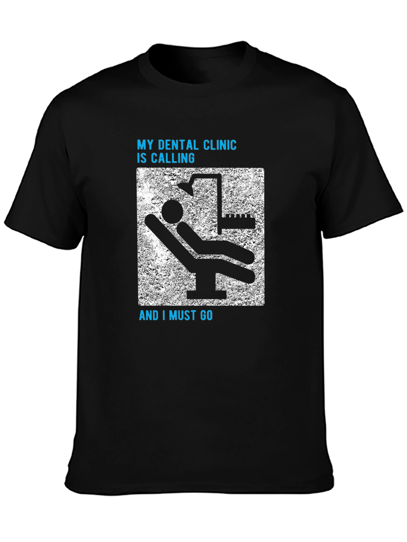 Black Dental Clinic Calling Graphic T-Shirt view 3