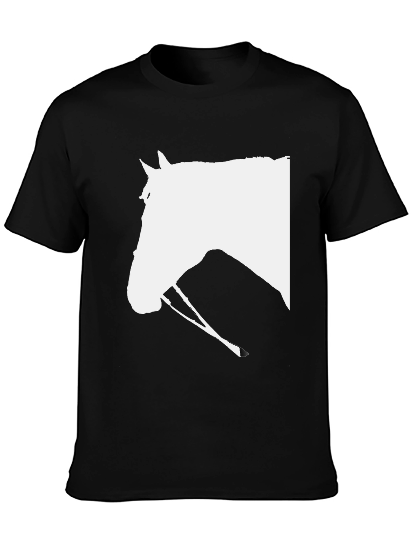 Black Horse Head Graphic Tee - Equestrian Style view 3