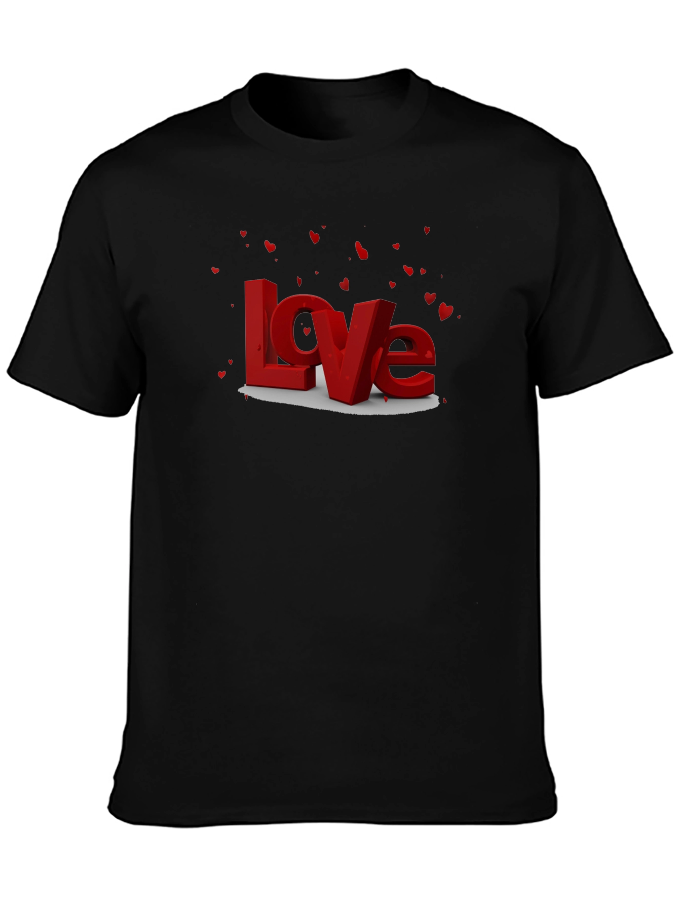 Black Love Graphic Tee - Men's Valentine's Day Shirt view 3