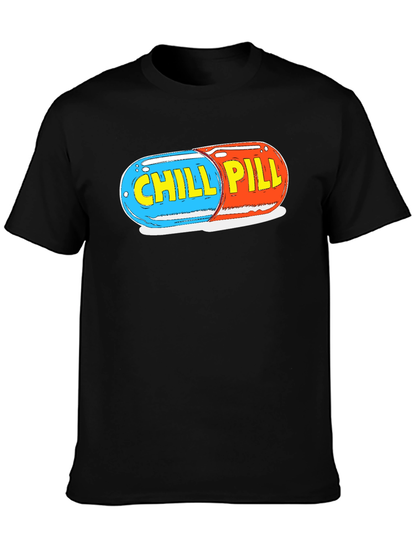 Black Chill Pill Graphic Tee - Relaxed Fit view 3
