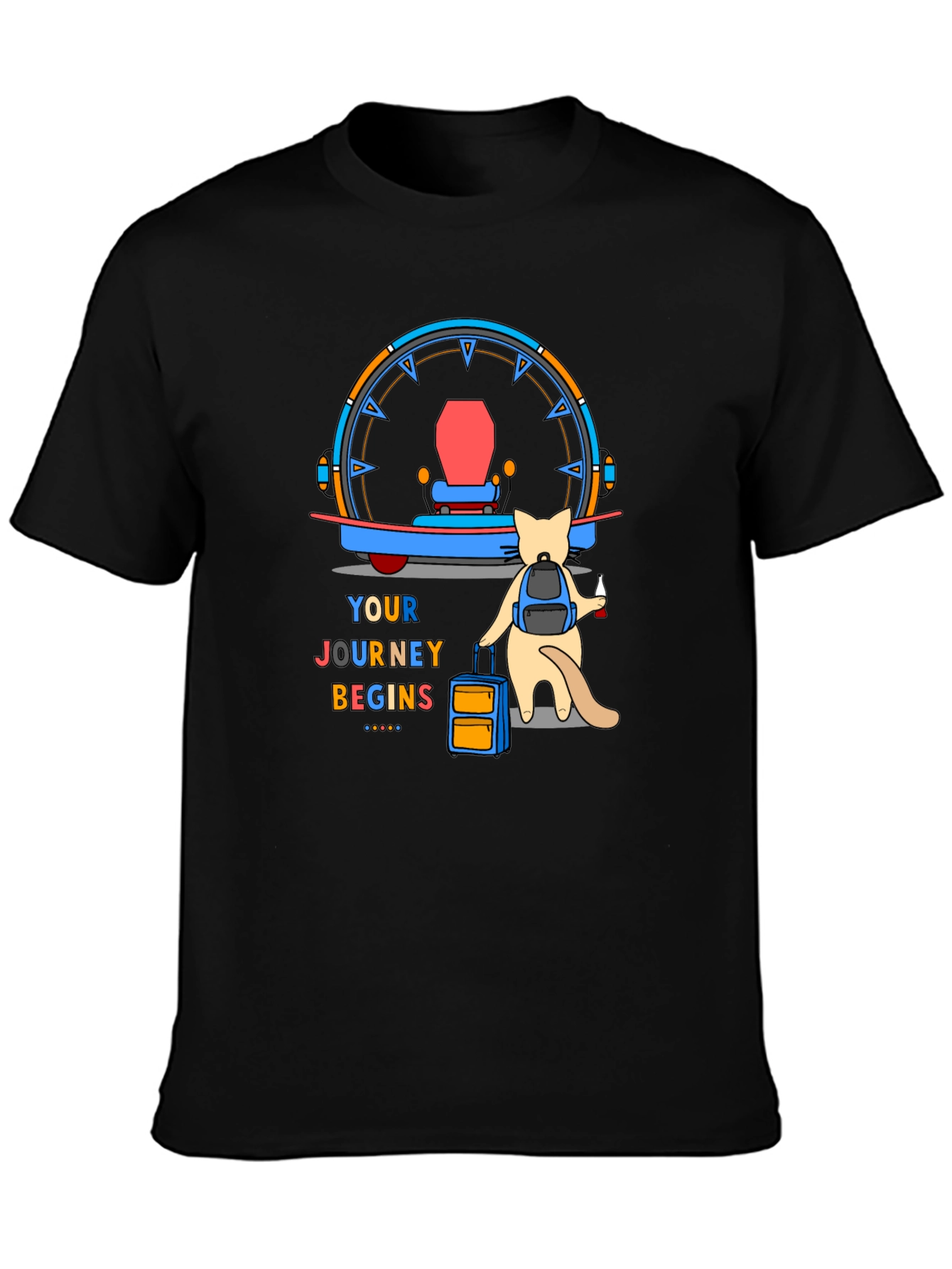 Adventure Cat T-Shirt: Your Journey Begins - 3