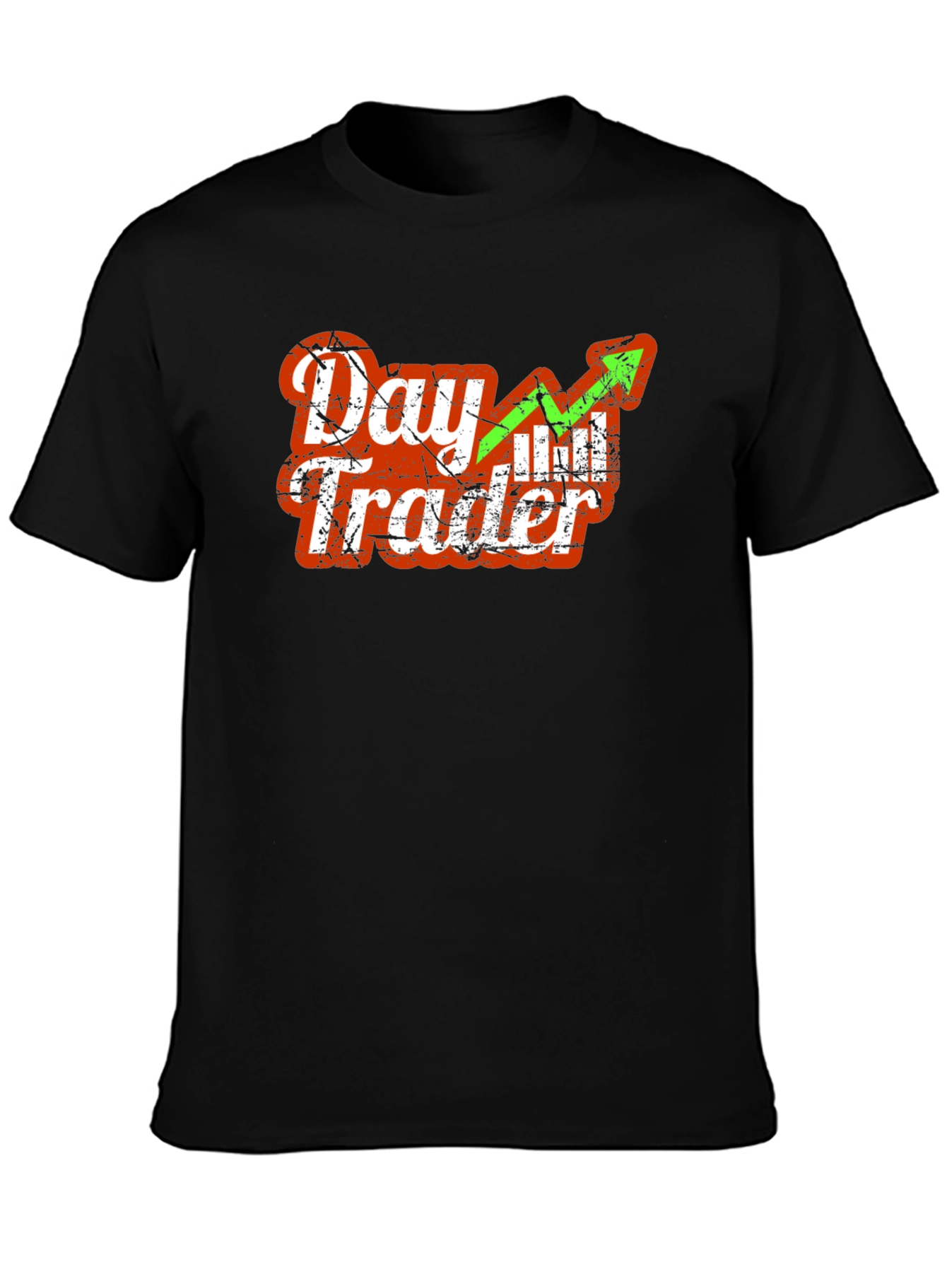 Black Day Trader Graphic T-Shirt - Stock Market Apparel view 3