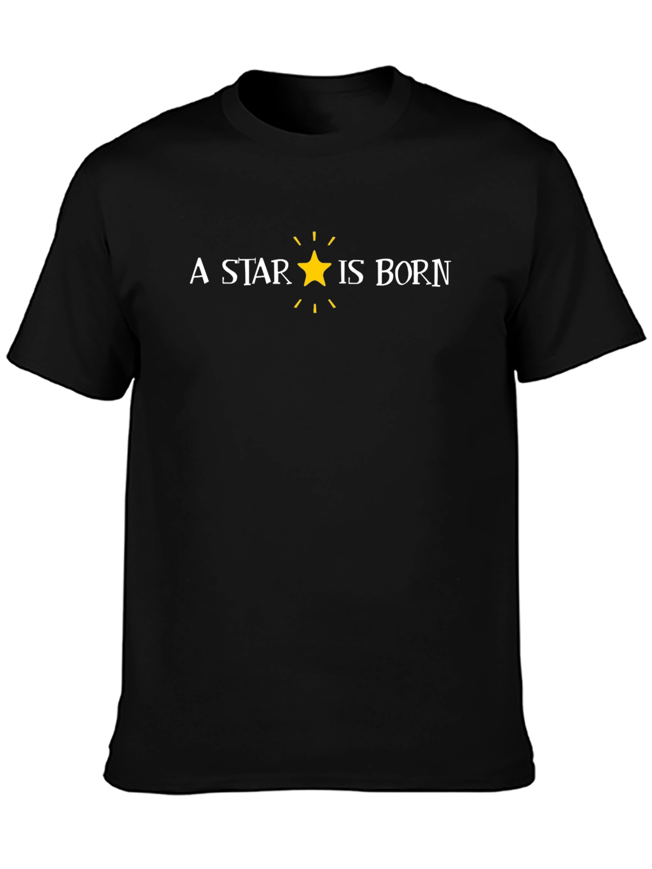 Black A Star Is Born Graphic Tee - Black Unisex T-Shirt view 3