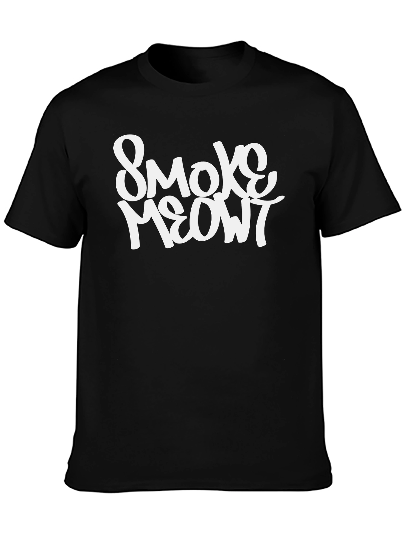 Black Smoke Meowt Black Graphic T-Shirt view 3