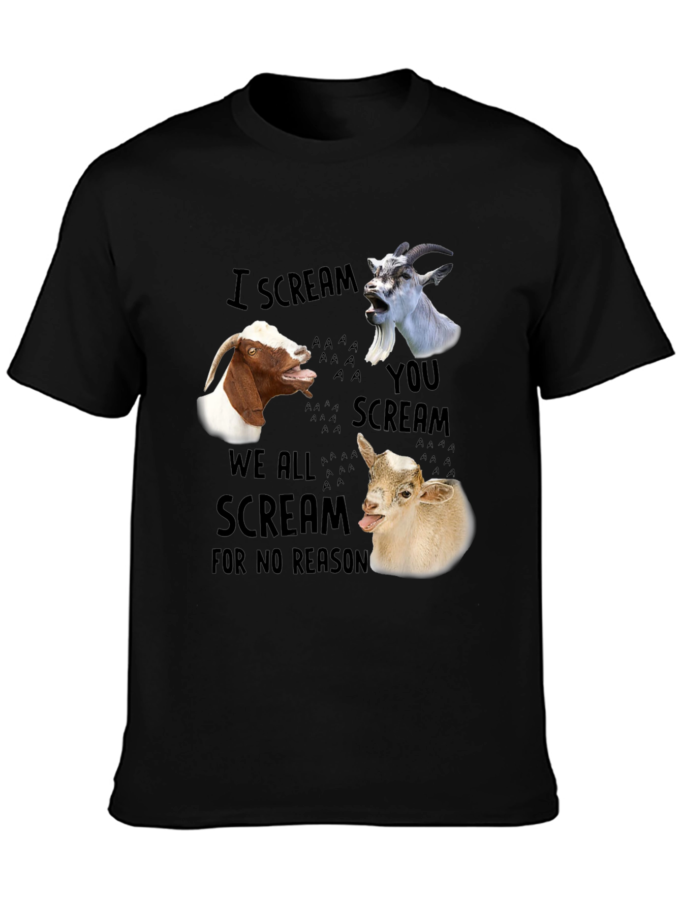 Black Goat Scream T-Shirt view 3