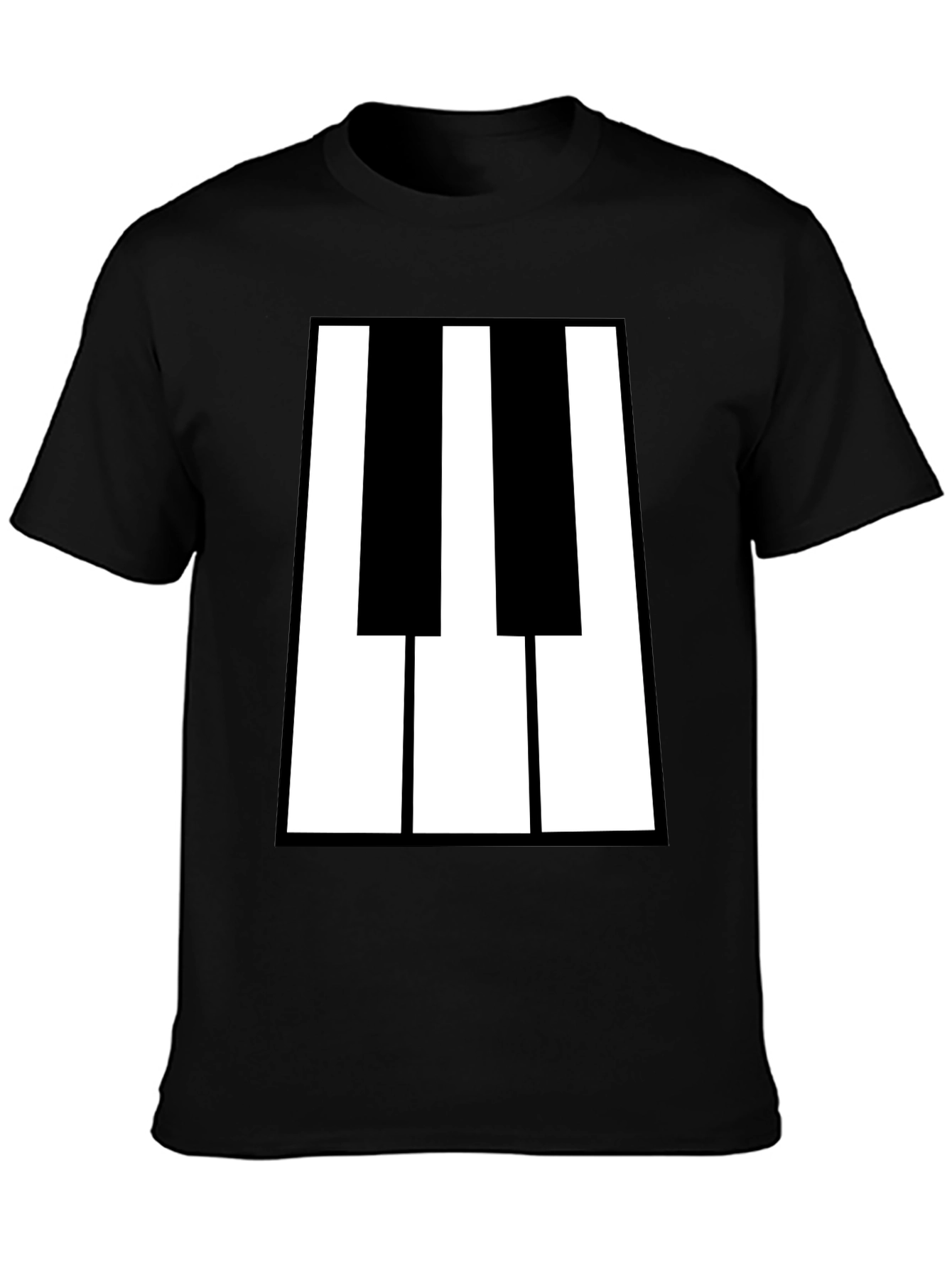 Black Piano Keys Graphic Tee - Black T-Shirt view 3