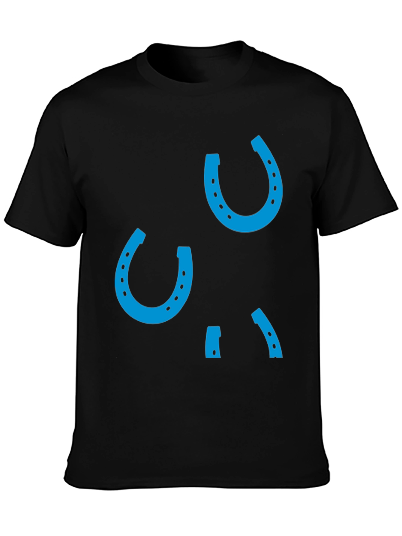 Black Lucky Horseshoe Graphic Tee - Black view 3