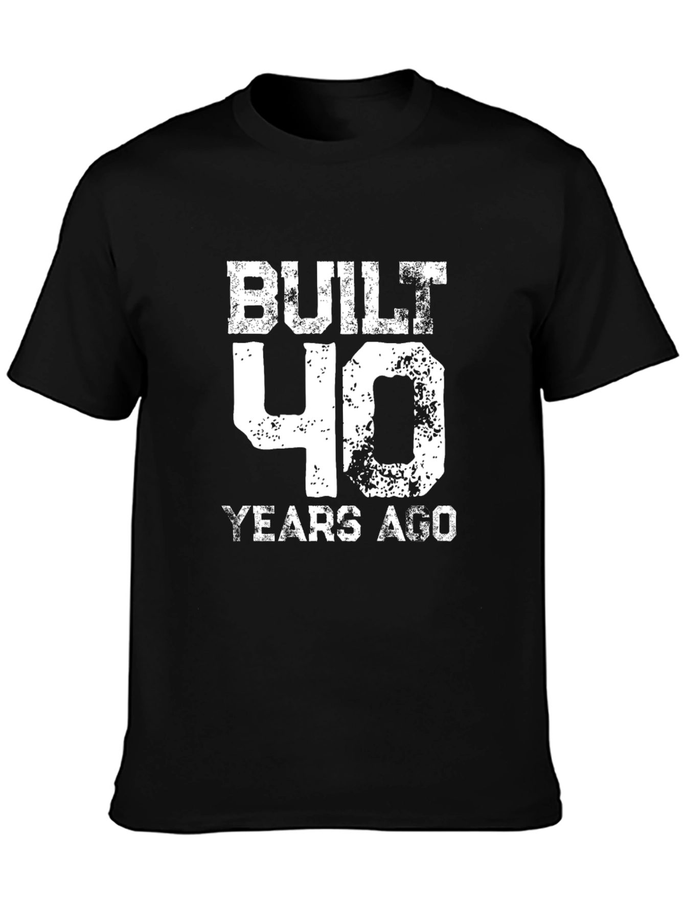 Black Built 40 Years Ago Black Graphic Tee view 3