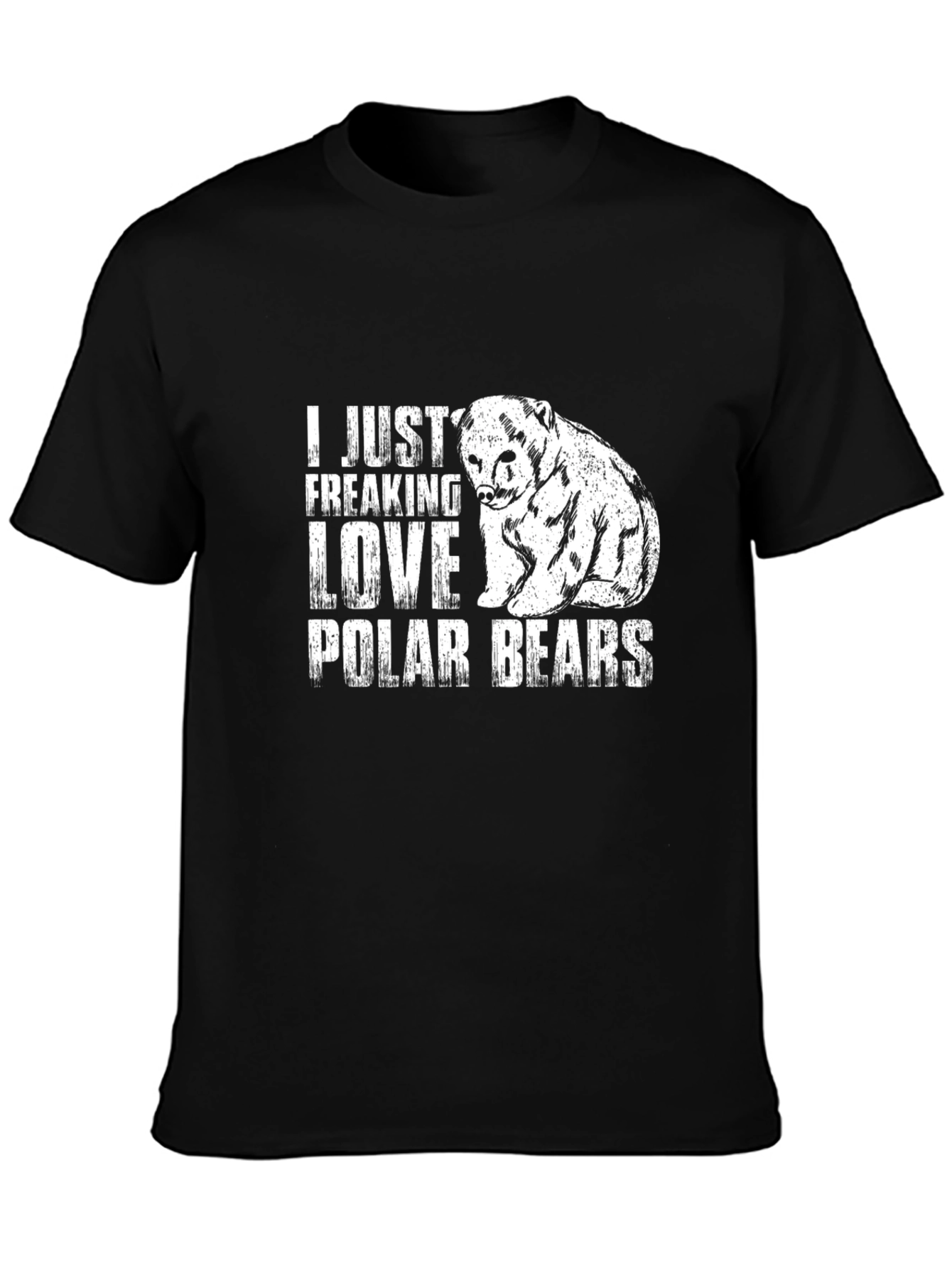 Black I Love Polar Bears Graphic Tee view 3
