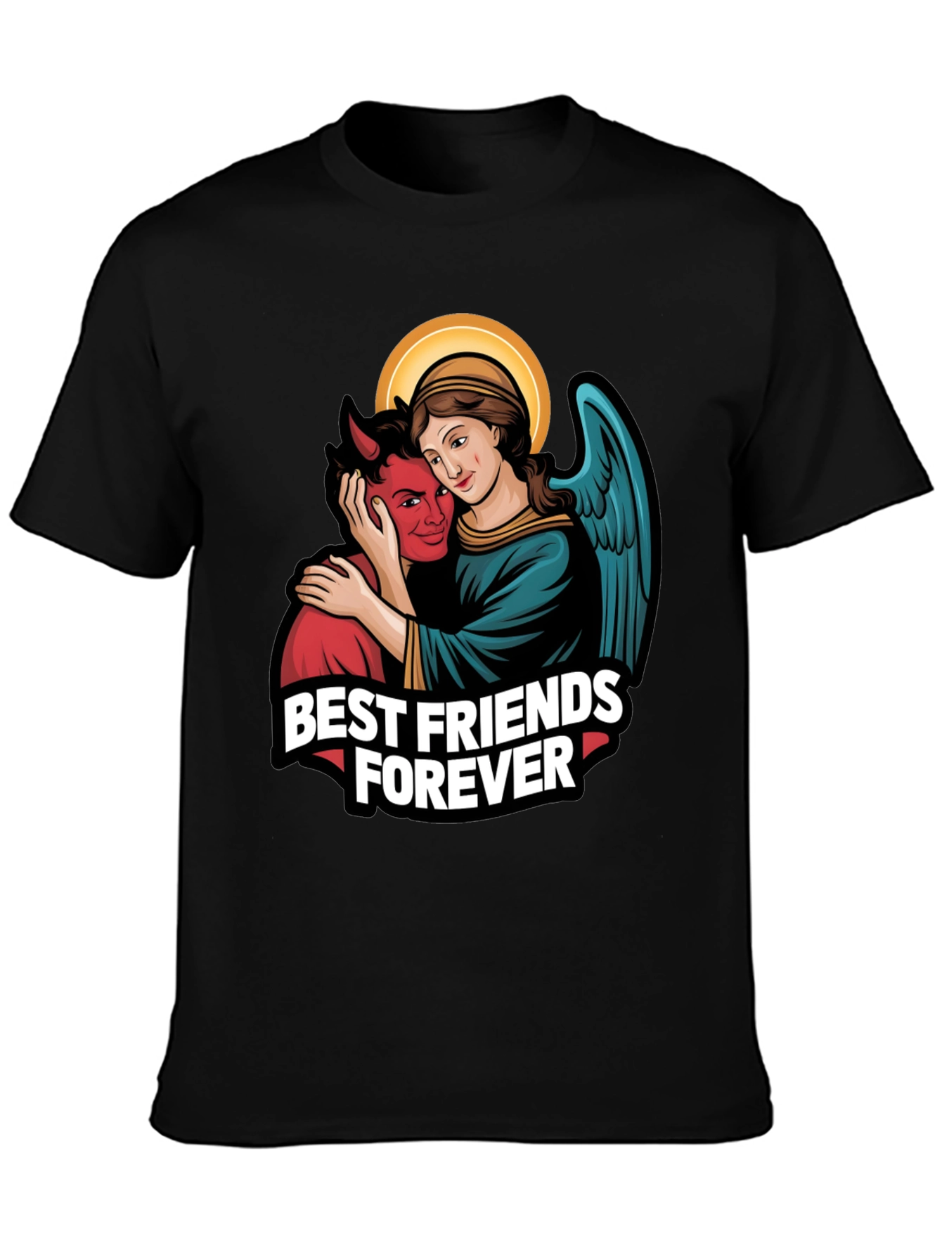 Black Best Friends Forever Graphic Tee view 3
