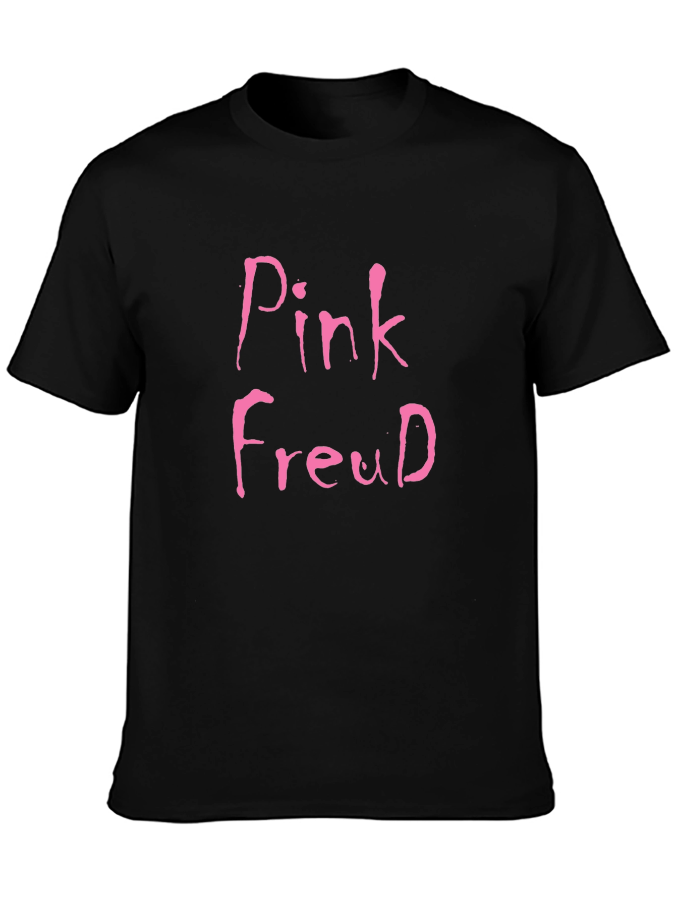 Black Pink Freud Graphic Tee - Quirky Unisex T-Shirt view 3