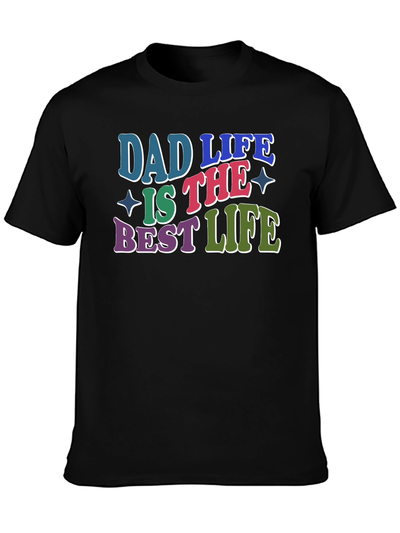 Black Dad Life T-Shirt - Best Life Tee view 3