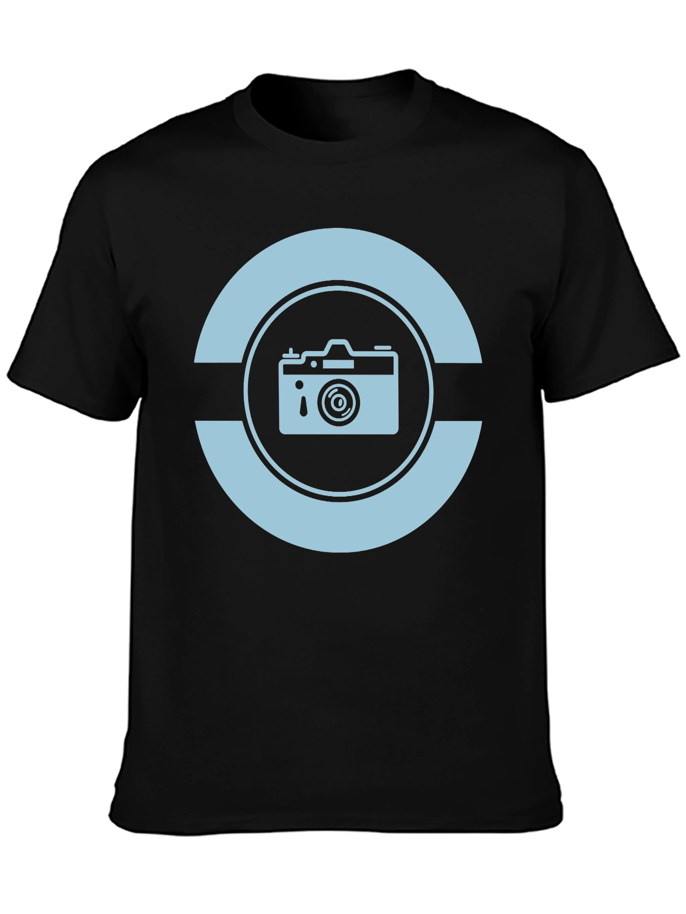 Black Retro Camera Graphic T-Shirt - Black view 3