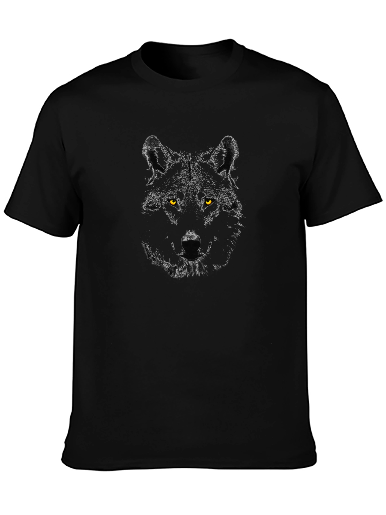 Black Black Wolf Graphic Tee - Fierce Style view 3