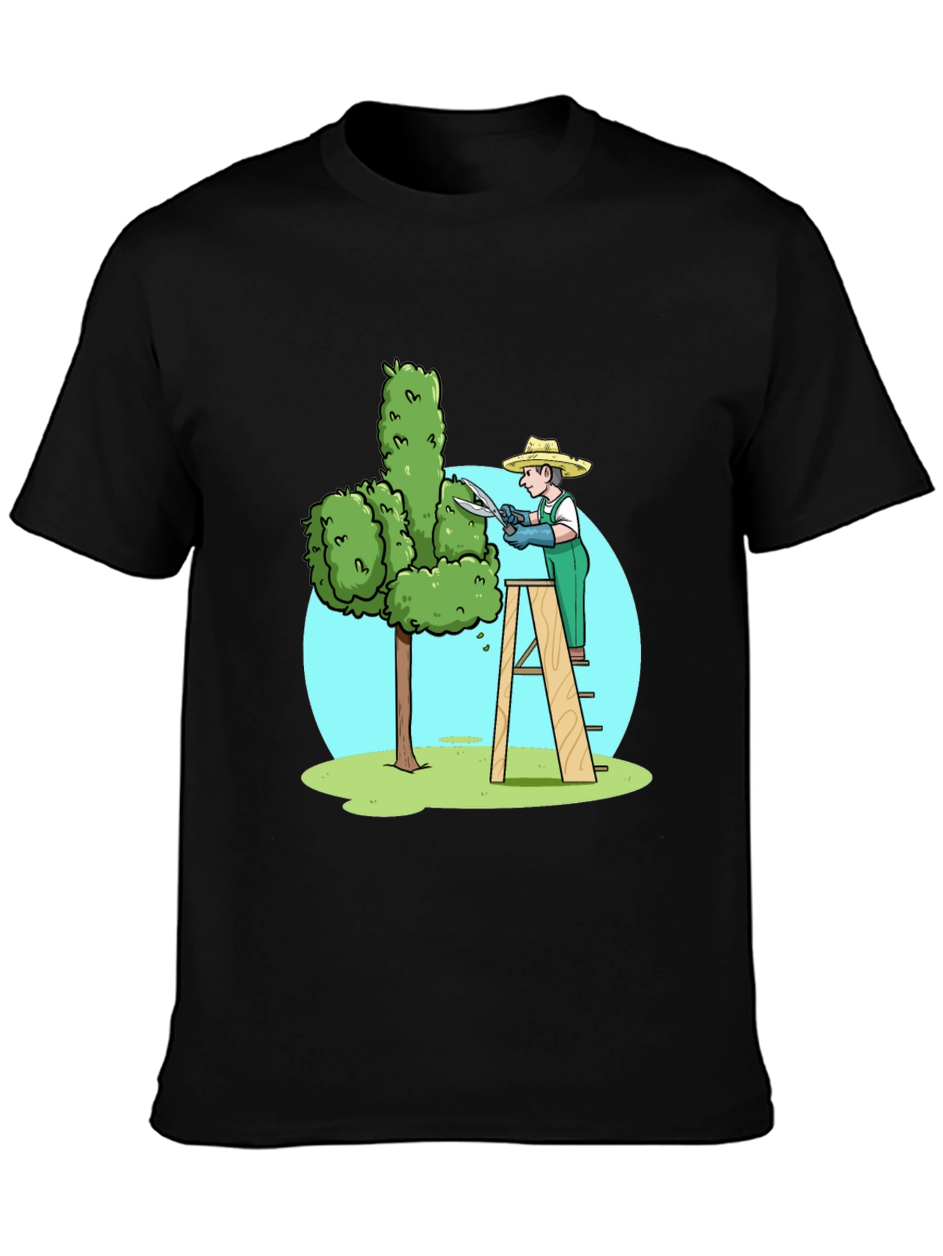 Black Funny Garden Humor T-Shirt view 3