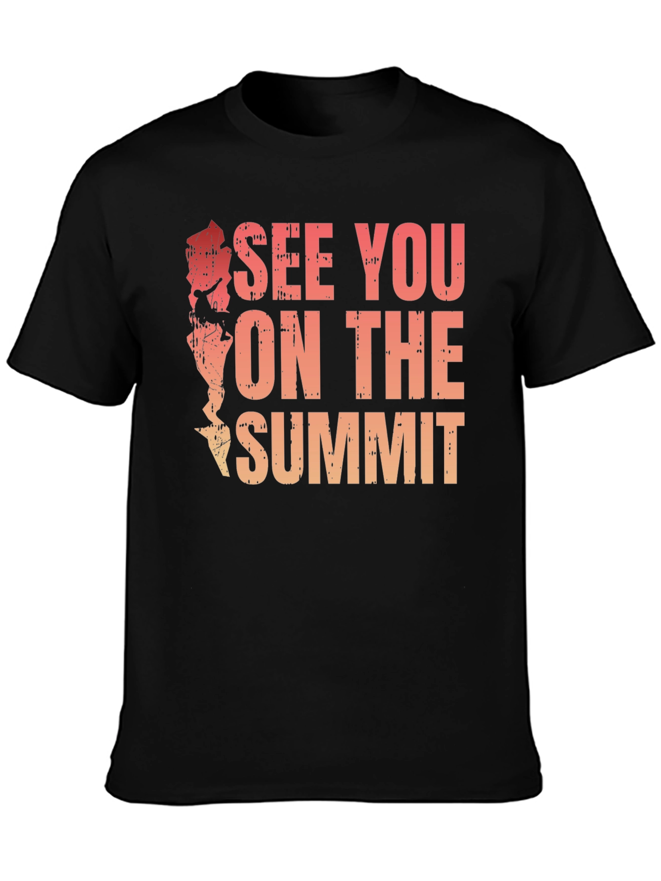Black See You On The Summit T-Shirt - Mountain Climbing Tee view 3