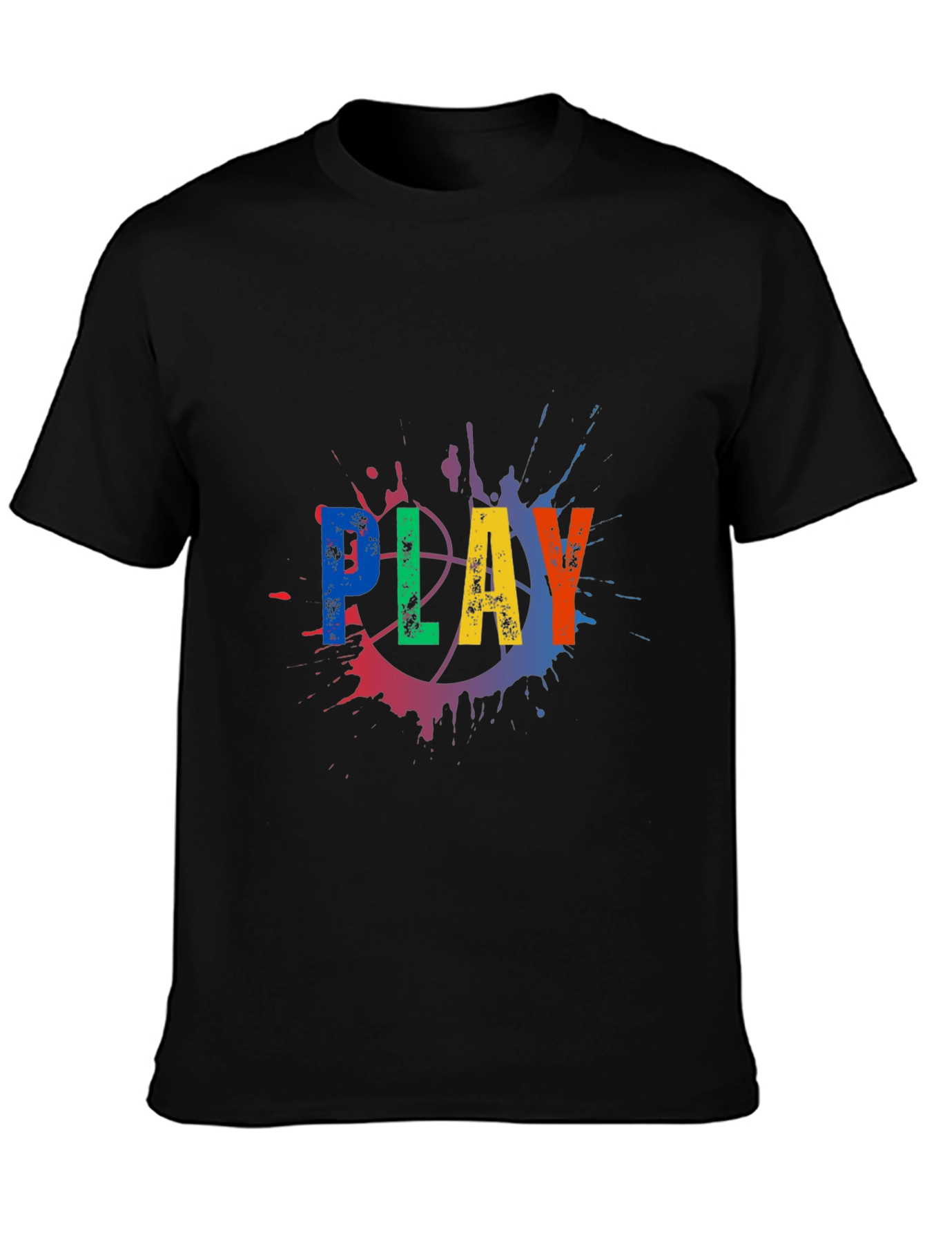 Black Play Basketball Graphic Tee - Men's Black T-Shirt view 3