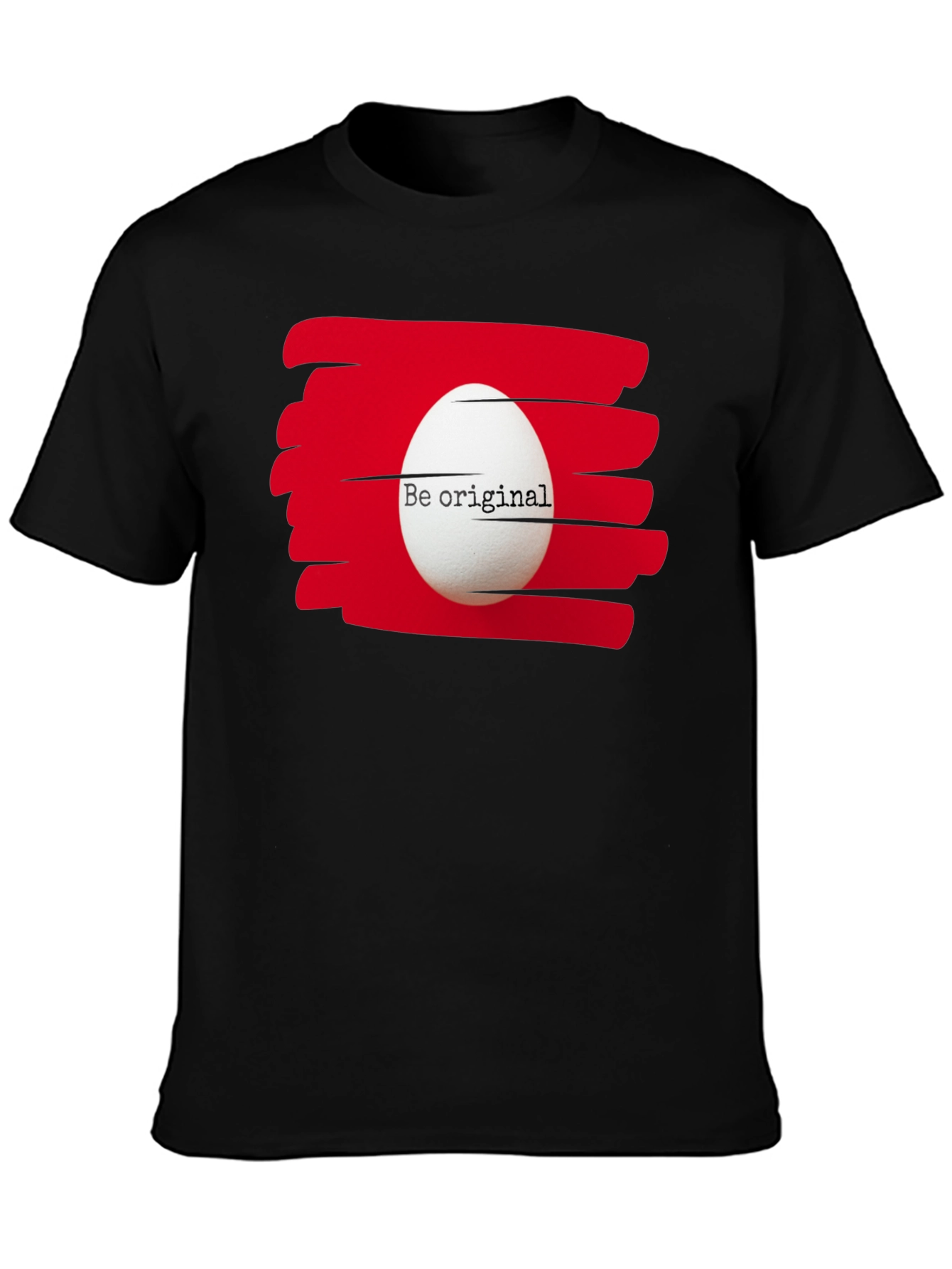 Black Be Original Egg Graphic Tee - Black view 3